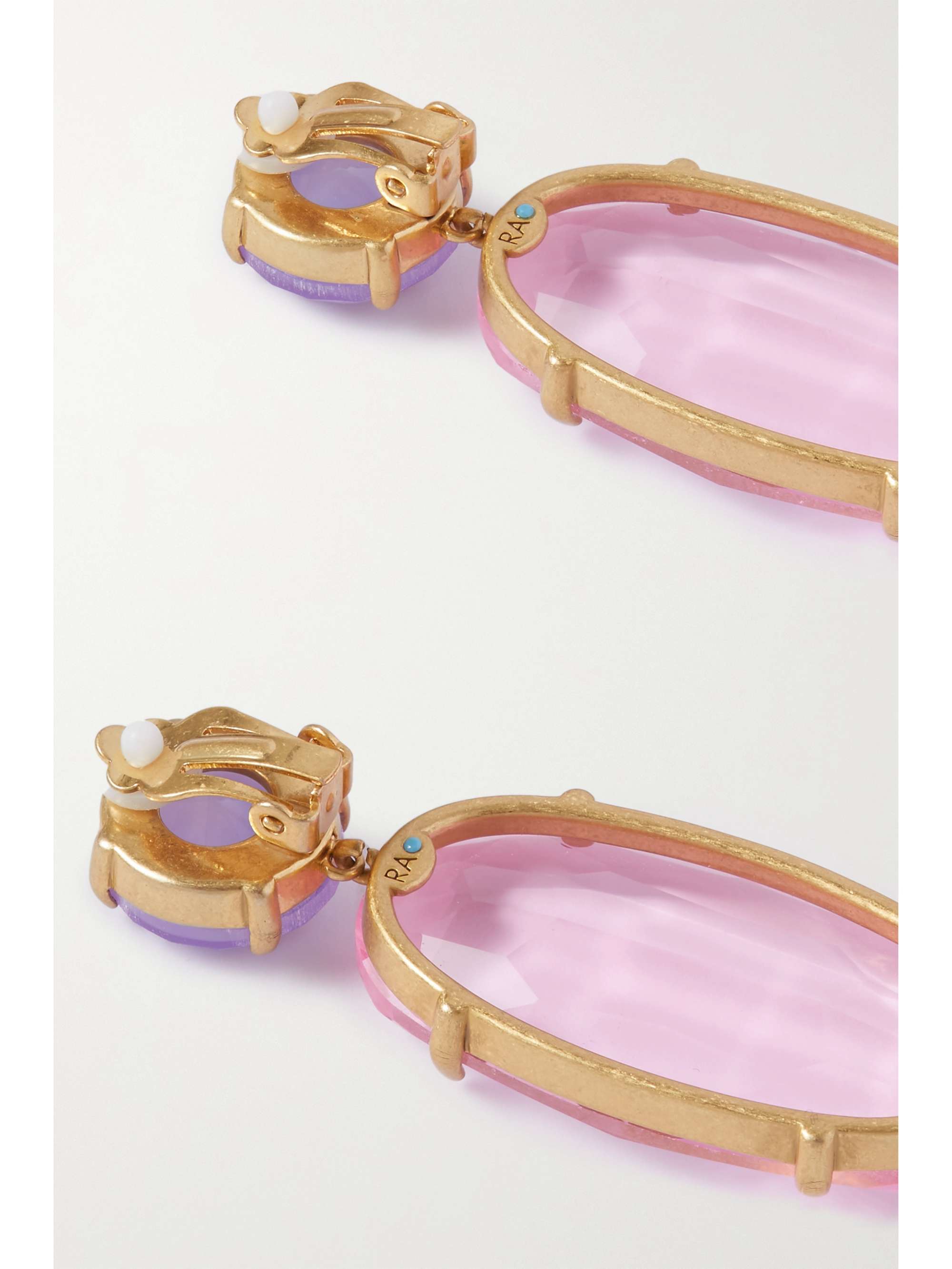 ROXANNE ASSOULIN Such A Jewel gold-tone crystal clip earrings
