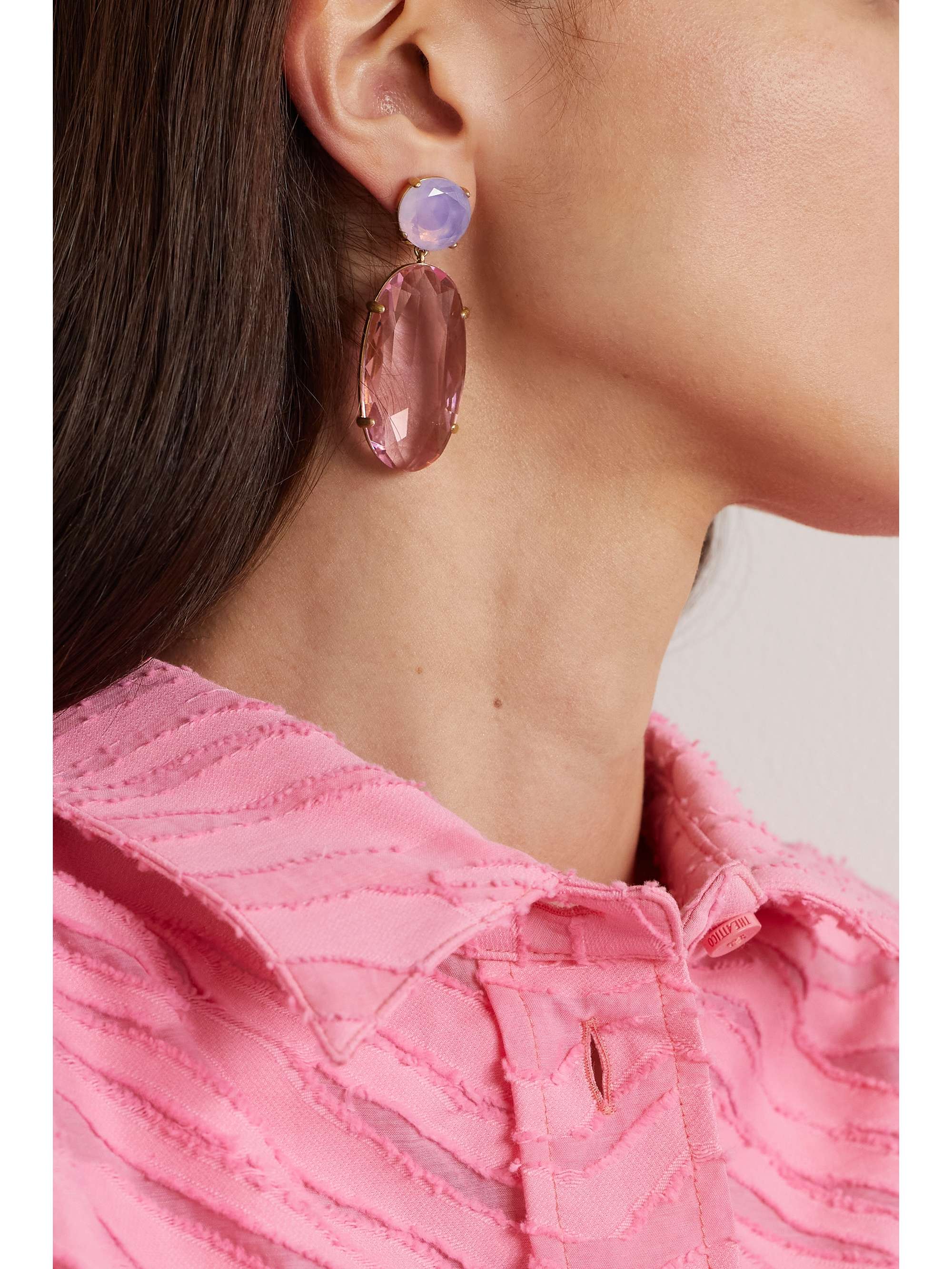 ROXANNE ASSOULIN Such A Jewel gold-tone crystal clip earrings