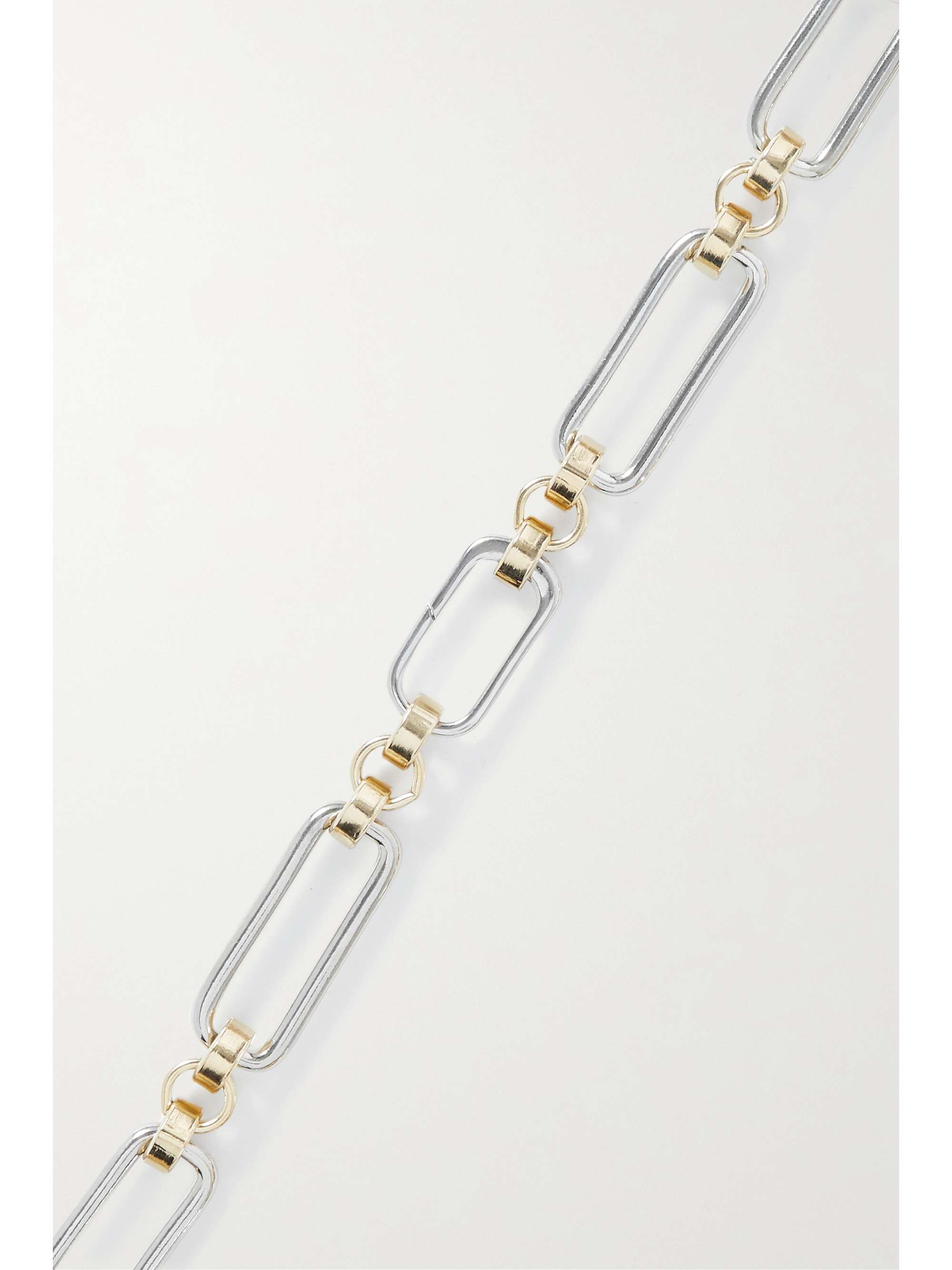 LAURA LOMBARDI Stanza Kette in recycelter Platinauflage mit vergoldeten Details