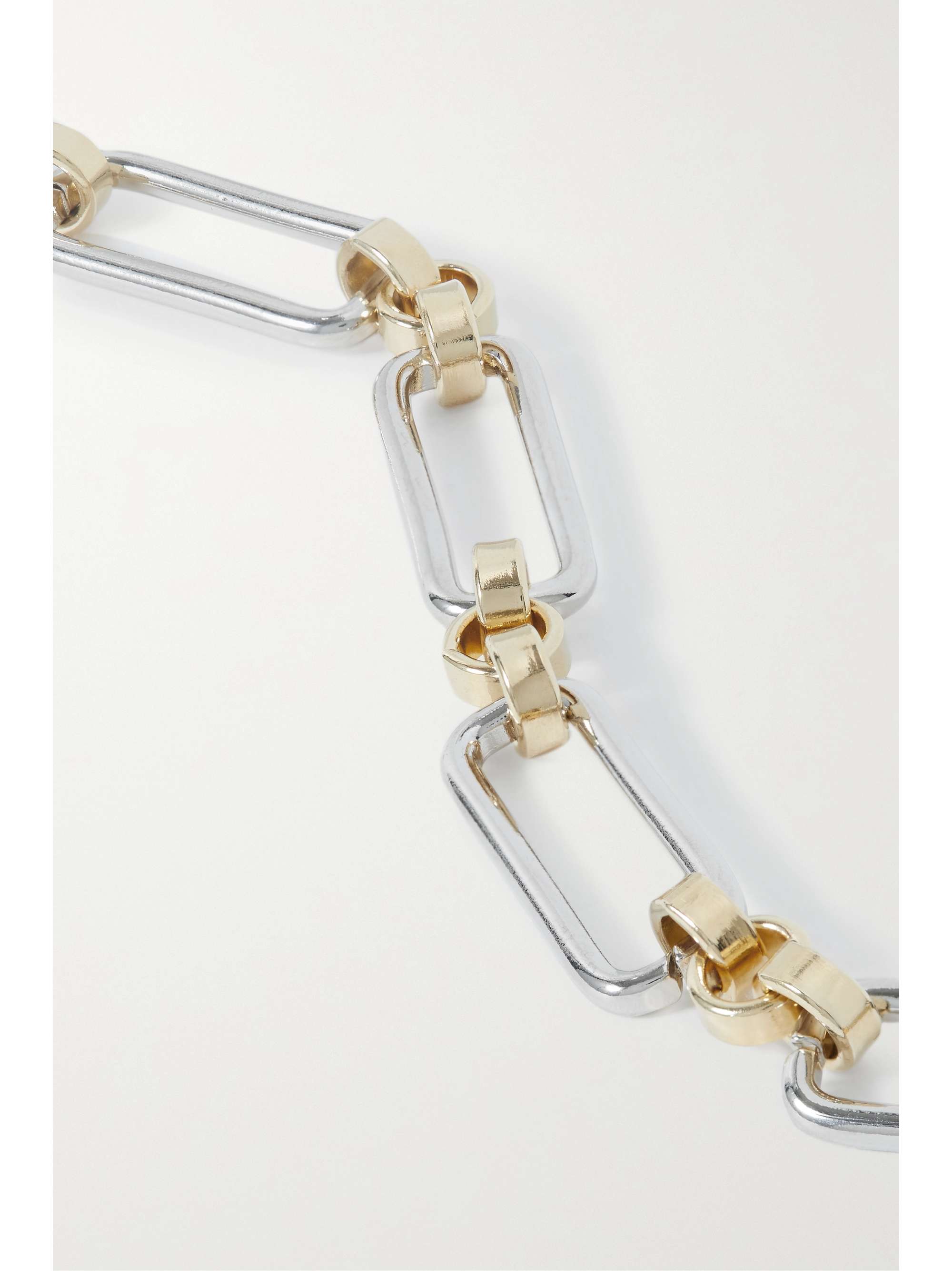 LAURA LOMBARDI Stanza Kette in recycelter Platinauflage mit vergoldeten Details