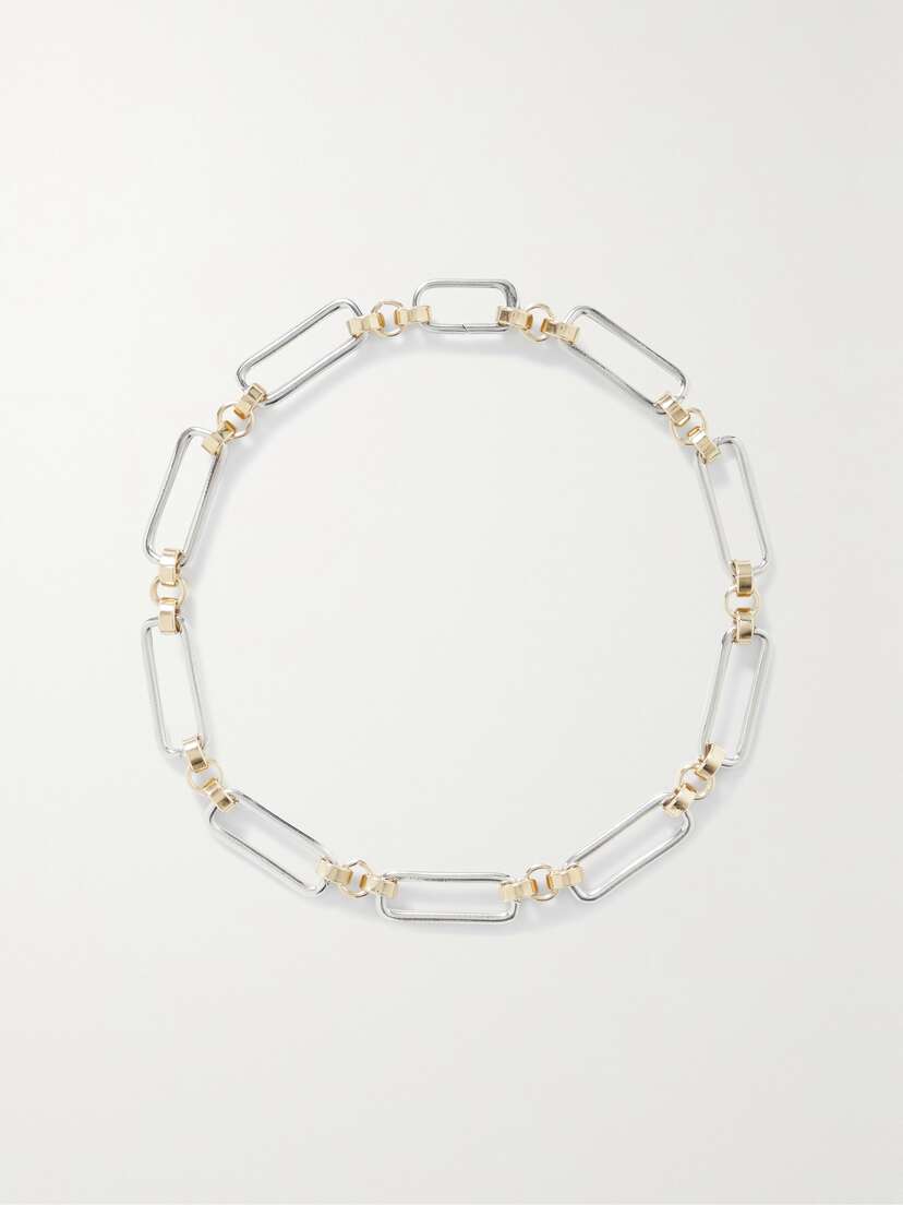Laura Lombardi Stanza Platinum And Gold-plated Recycled Necklace