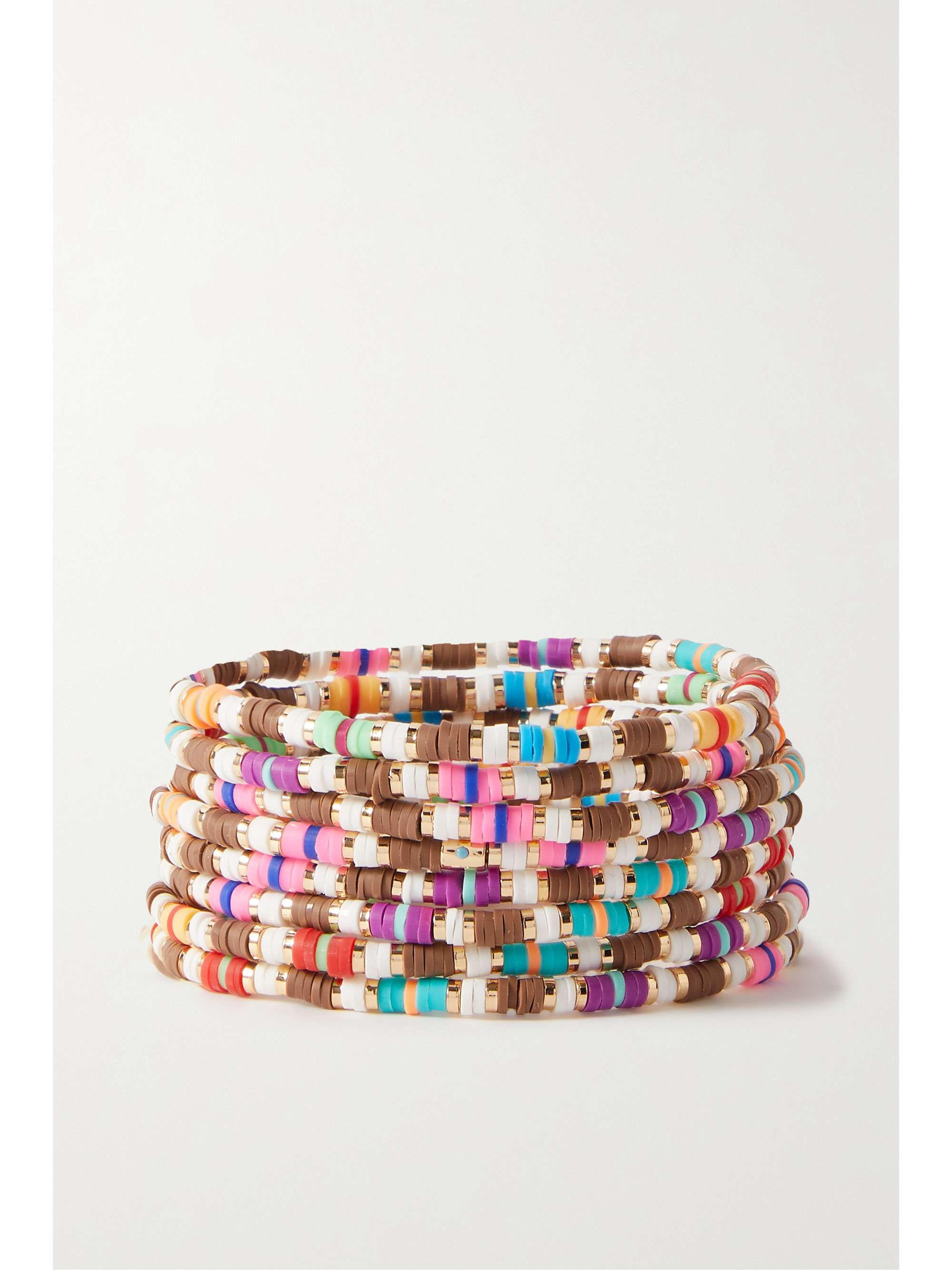 ROXANNE ASSOULIN Set of eight gold-tone and enamel bracelets