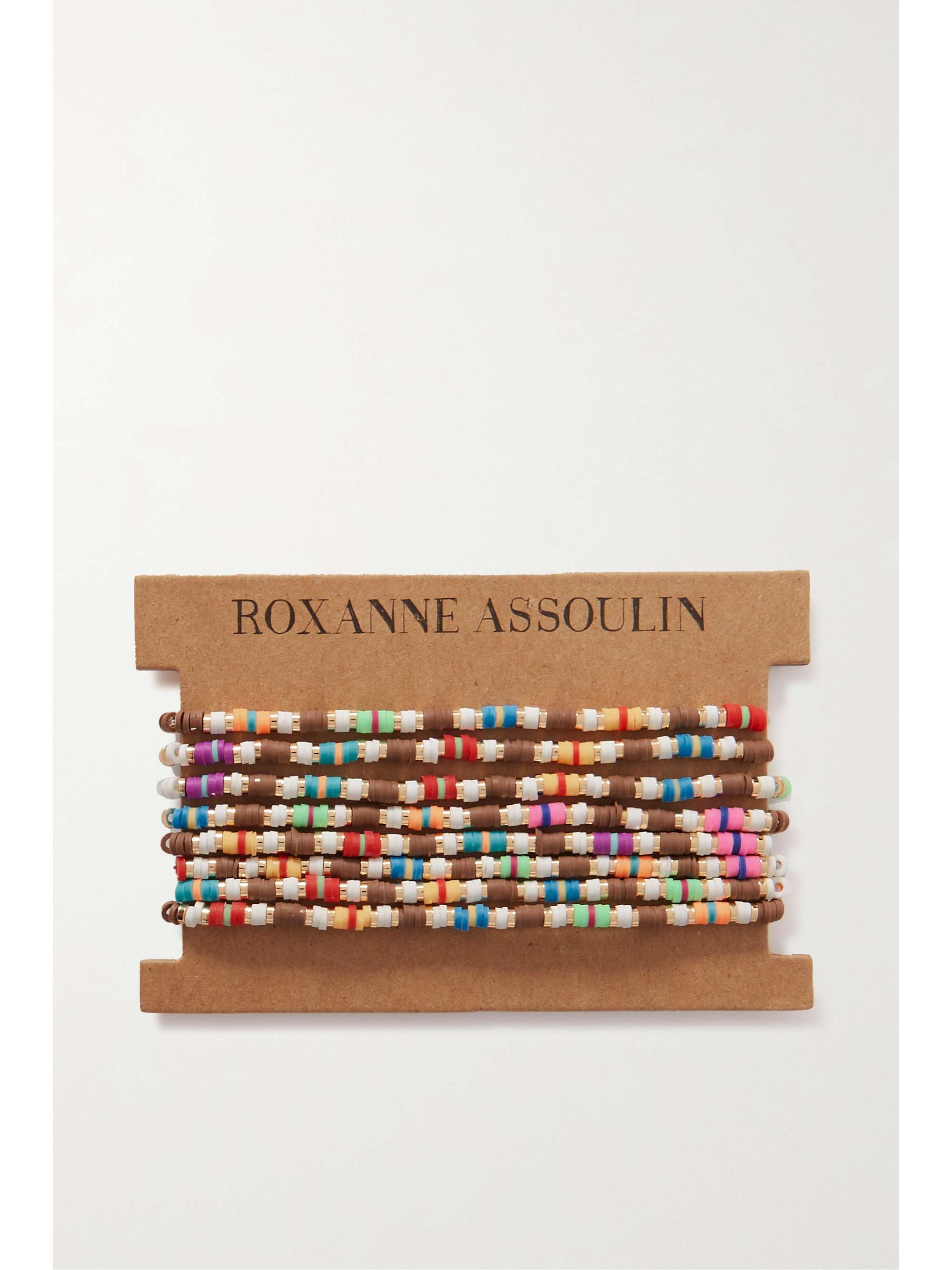 ROXANNE ASSOULIN Set of eight gold-tone and enamel bracelets