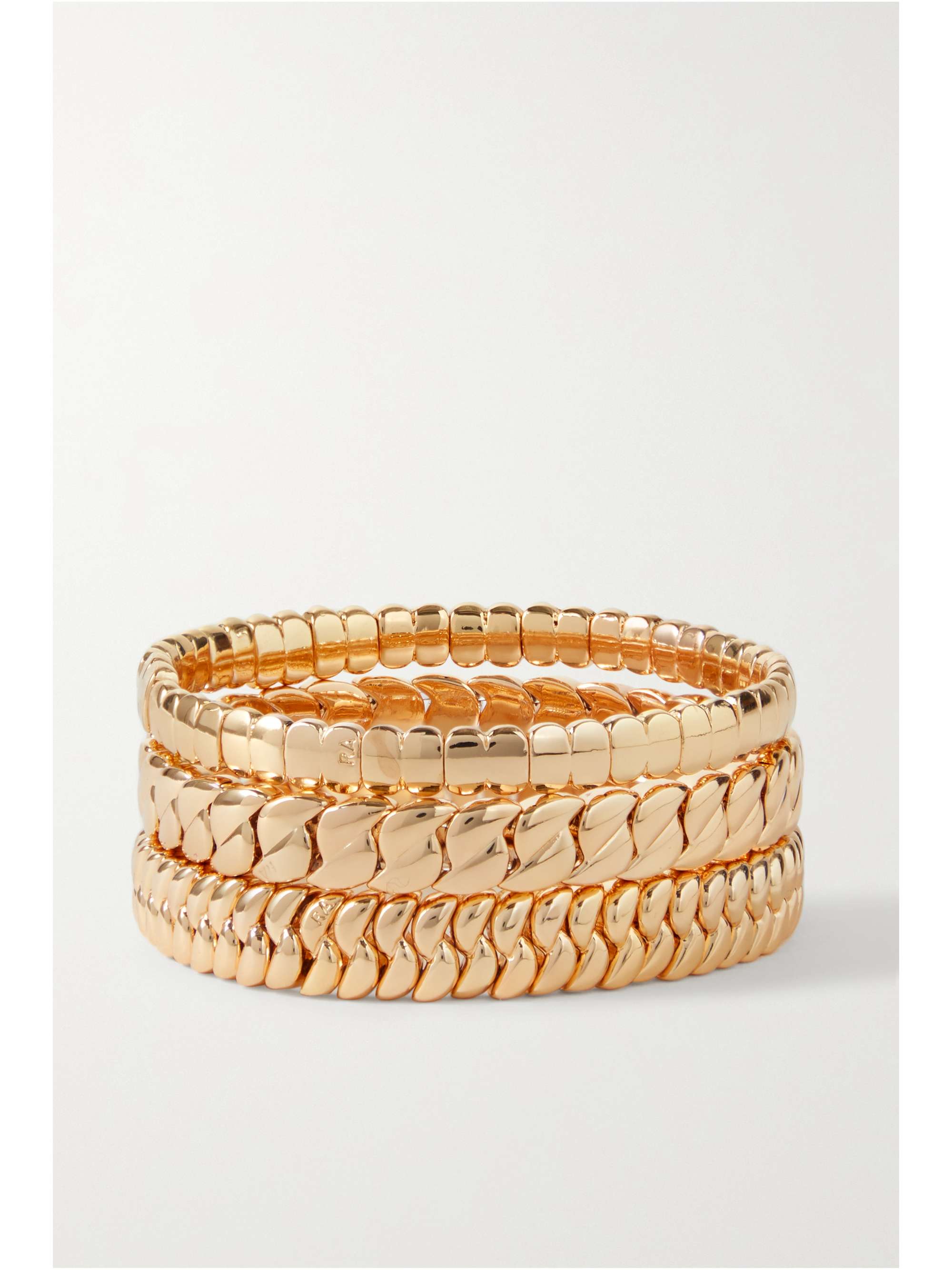 ROXANNE ASSOULIN Set of three gold-tone bracelets