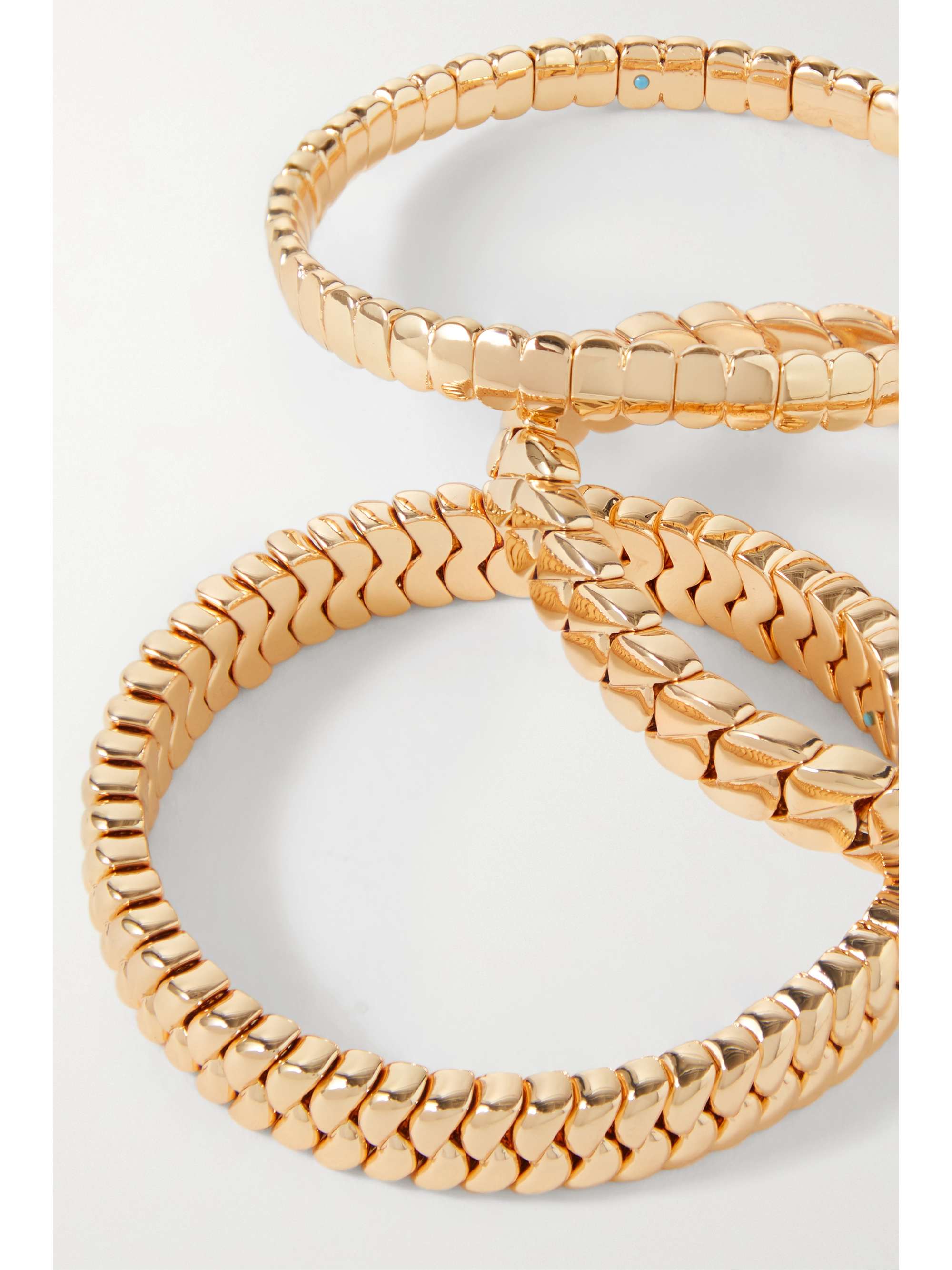 ROXANNE ASSOULIN Set of three gold-tone bracelets
