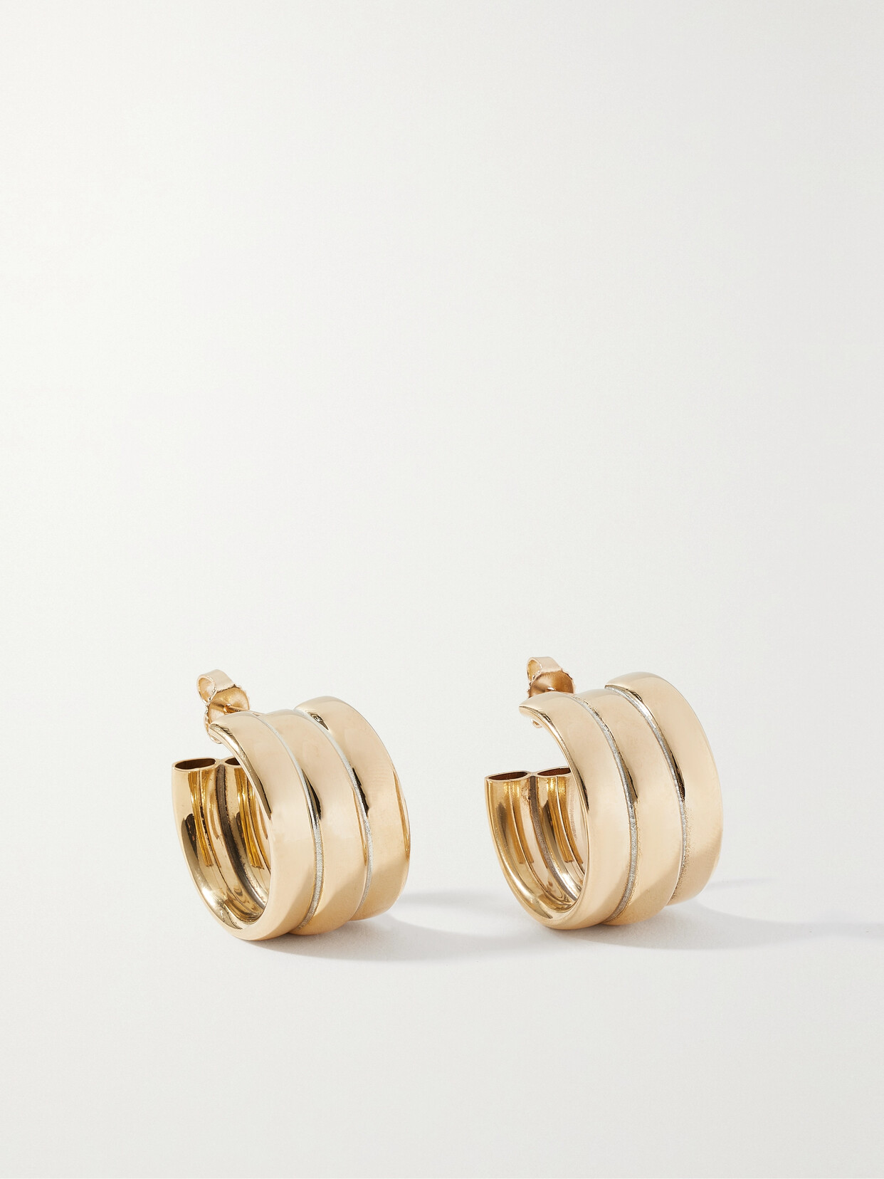 Laura Lombardi Mini Grazia Recycled Gold-plated Hoop Earrings