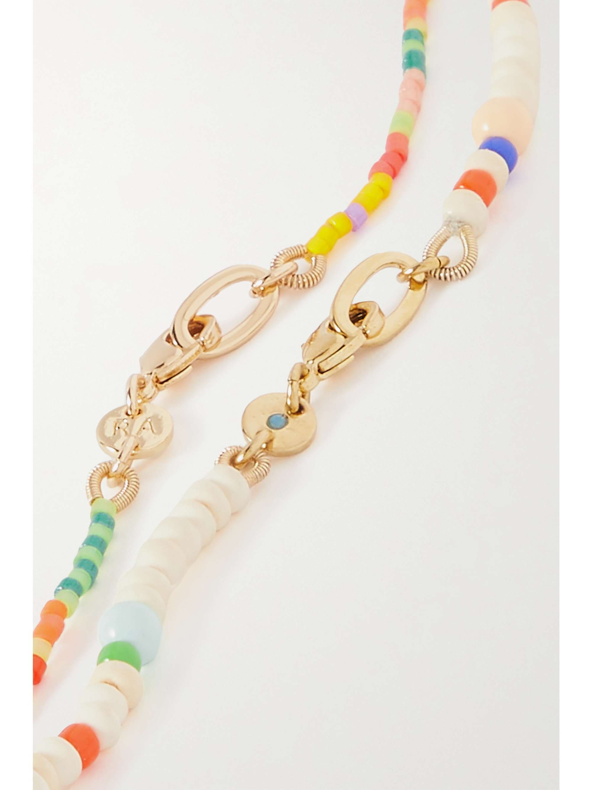 ROXANNE ASSOULIN Set of two gold-tone beaded necklaces