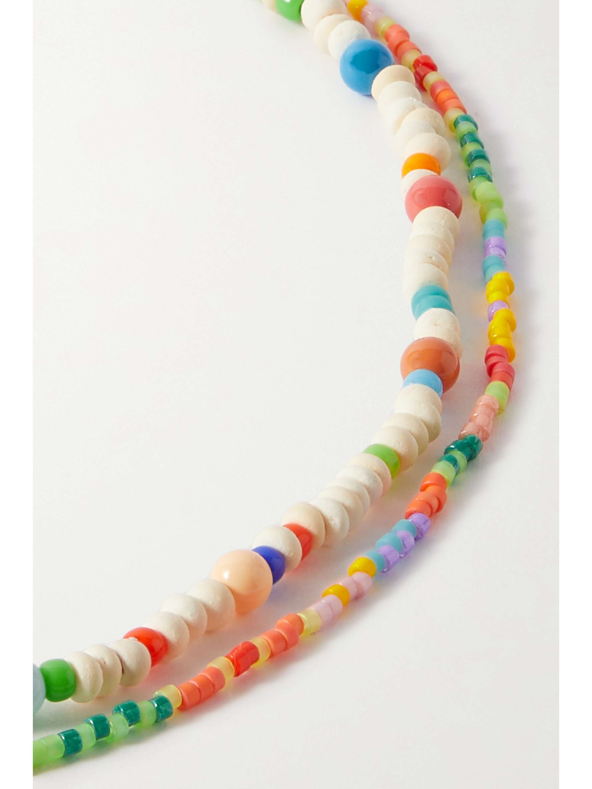 ROXANNE ASSOULIN Set of two gold-tone beaded necklaces