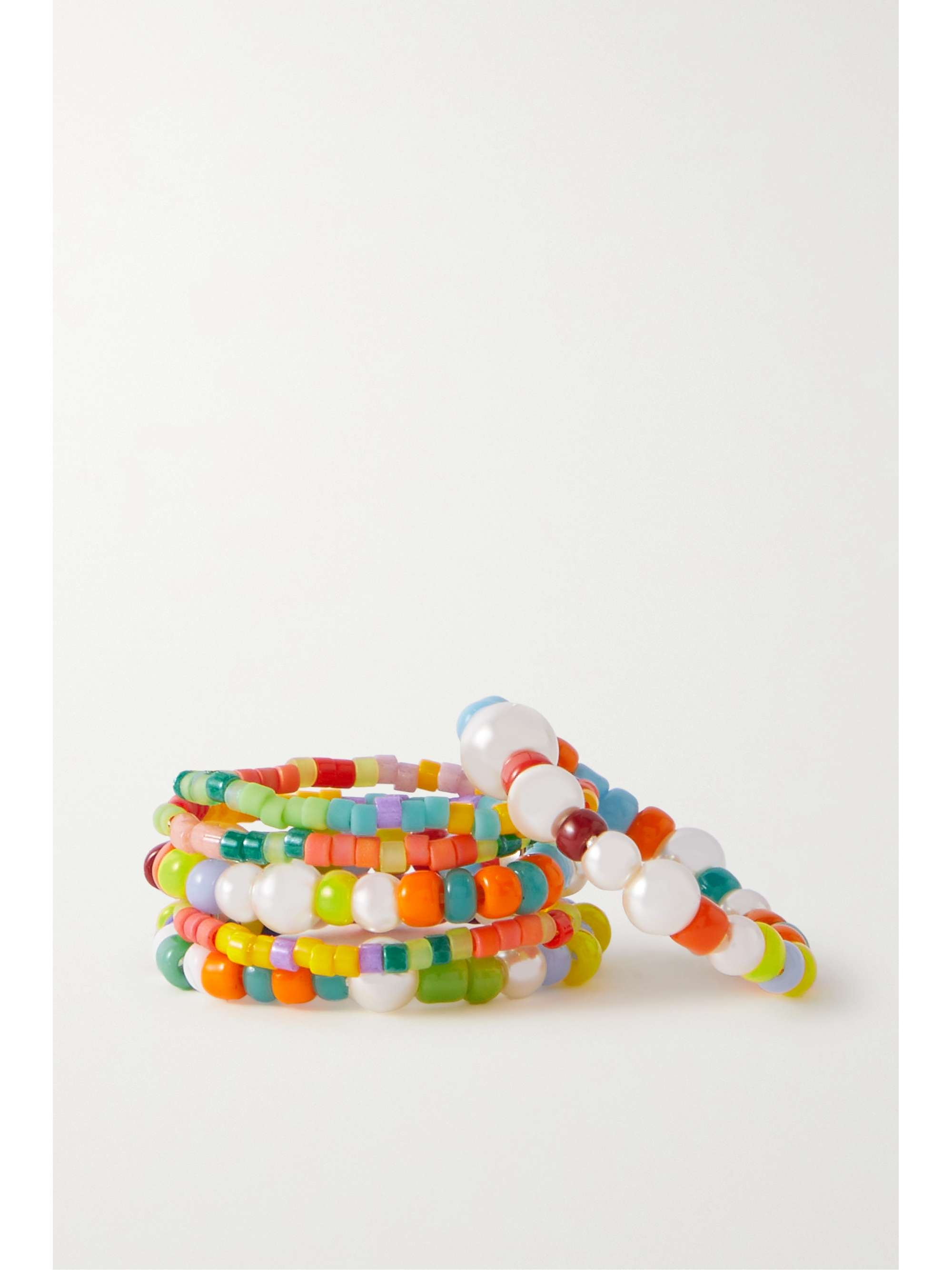 ROXANNE ASSOULIN Set of six beaded rings