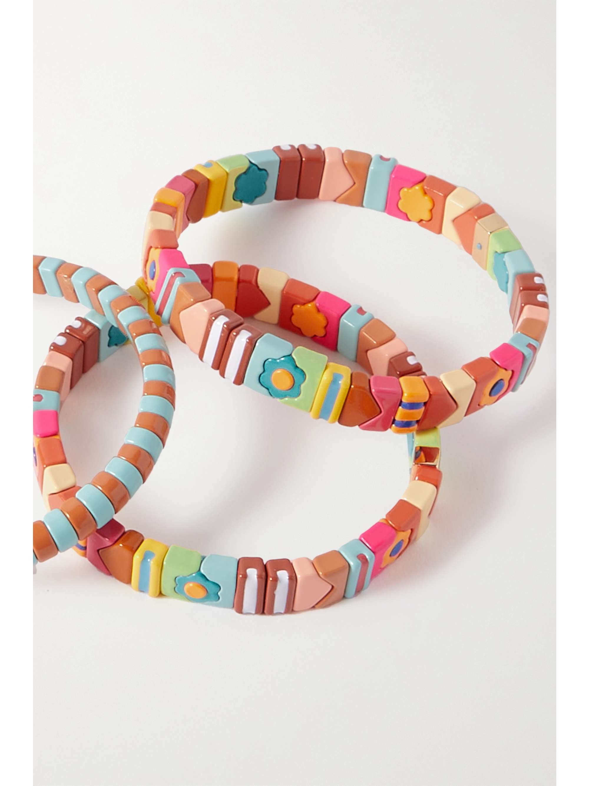 ROXANNE ASSOULIN Set of three gold-tone and enamel bracelets