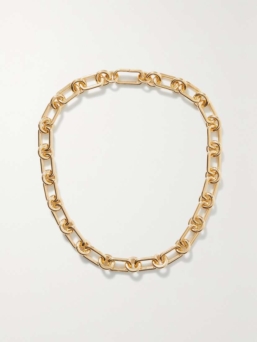 Laura Lombardi Cresca Recycled Gold-plated Necklace