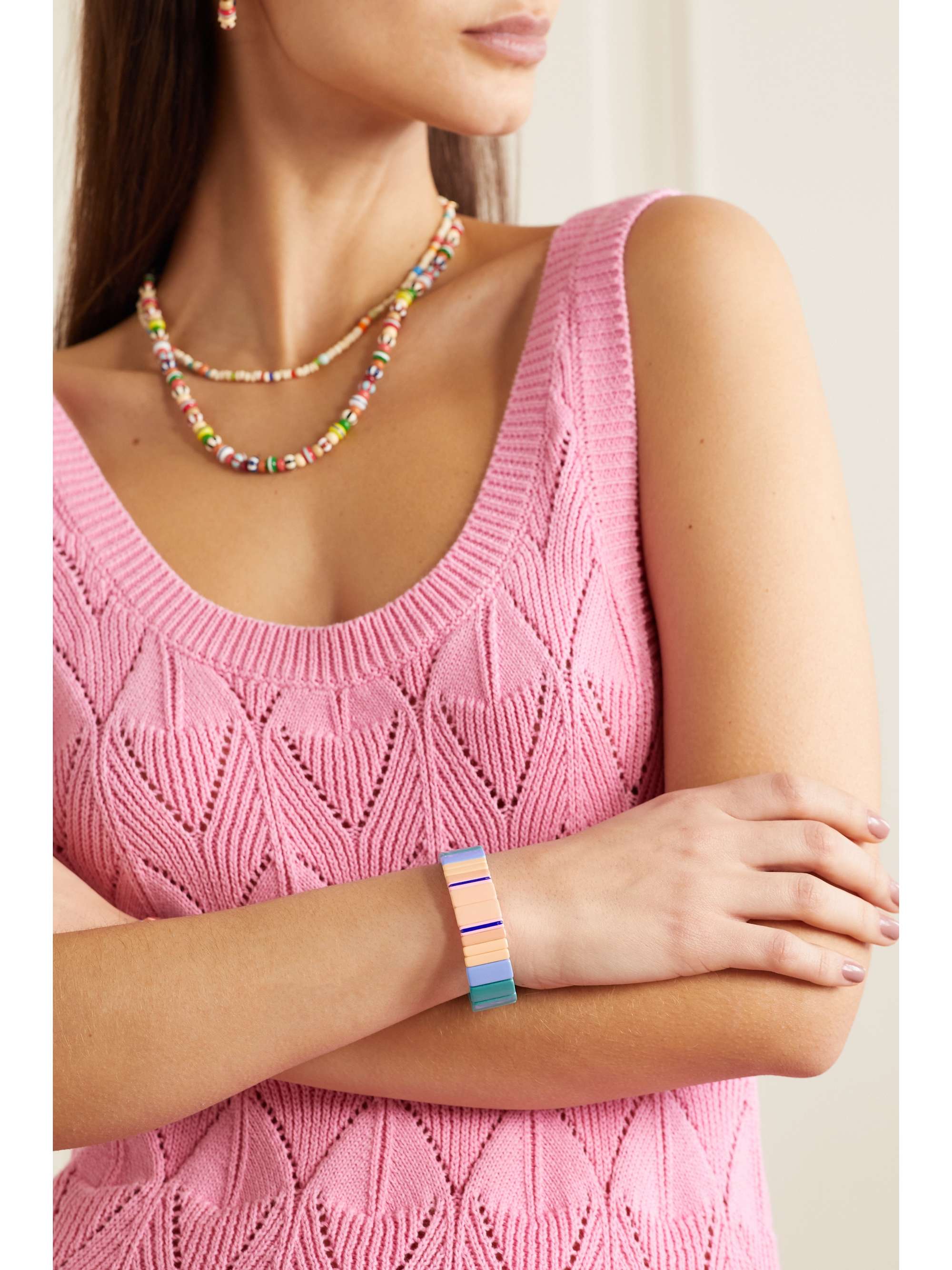 ROXANNE ASSOULIN Gold-tone and enamel bracelet