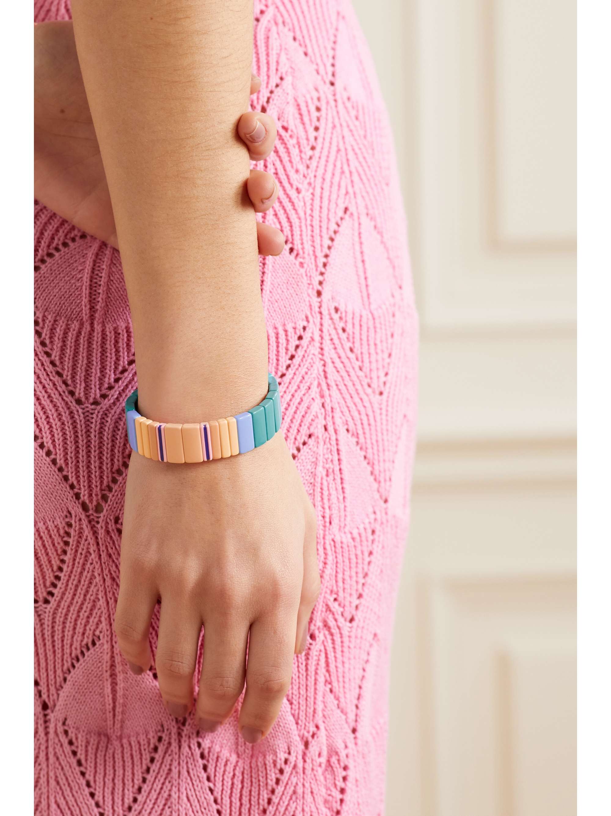 ROXANNE ASSOULIN Gold-tone and enamel bracelet