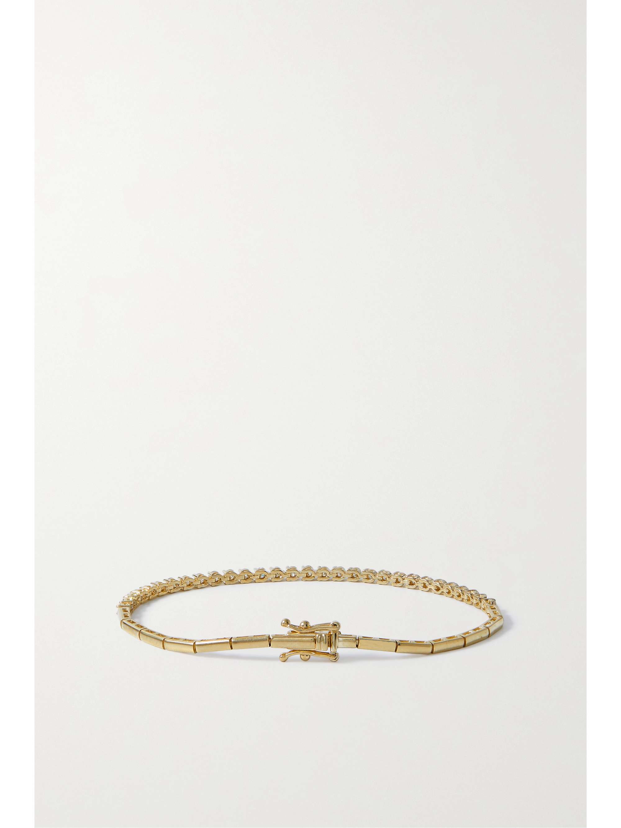 STONE AND STRAND Baseline 14-karat gold diamond tennis bracelet