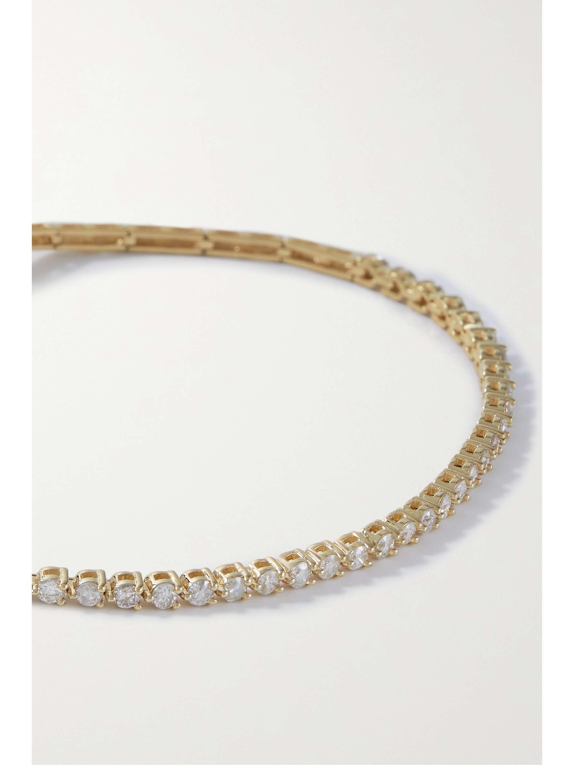 STONE AND STRAND Baseline 14-karat gold diamond tennis bracelet