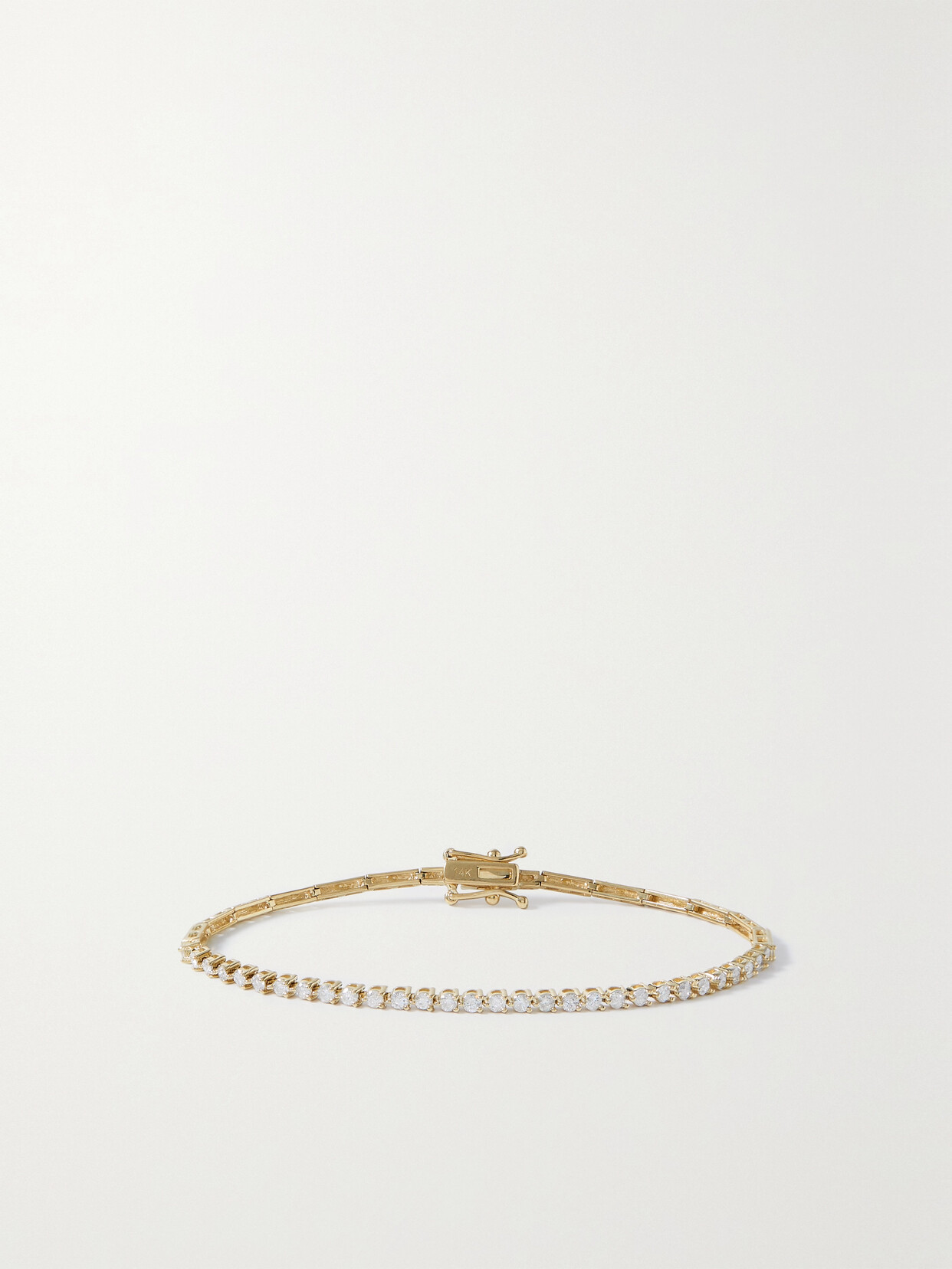 Stone And Strand Baseline 14-karat Gold Diamond Tennis Bracelet