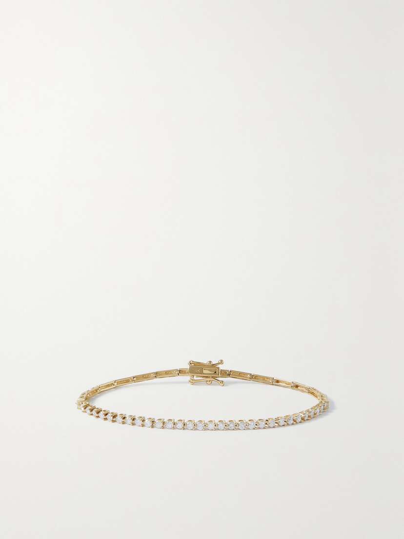 STONE AND STRAND Baseline 14-karat Gold Diamond Tennis Bracelet