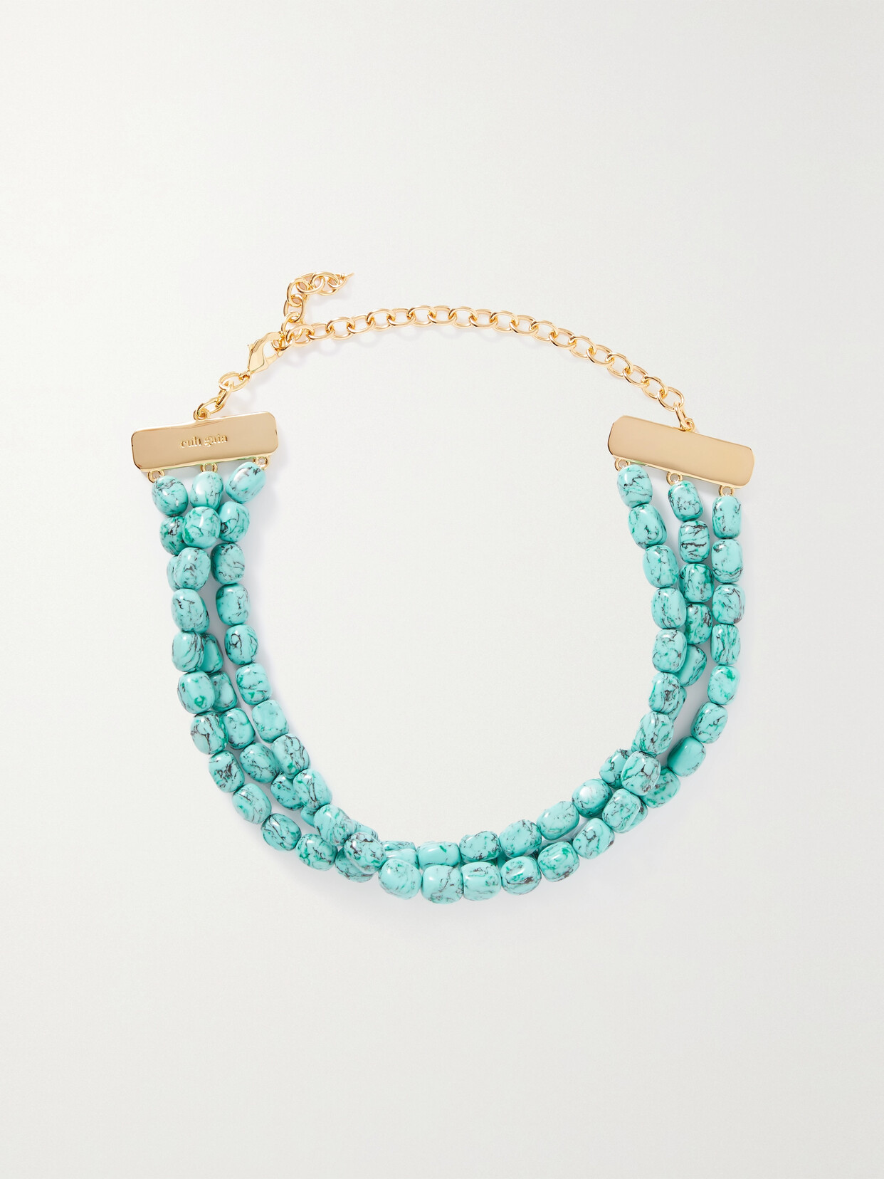 Cult Gaia - Nora Gold-tone Resin Choker - Blue