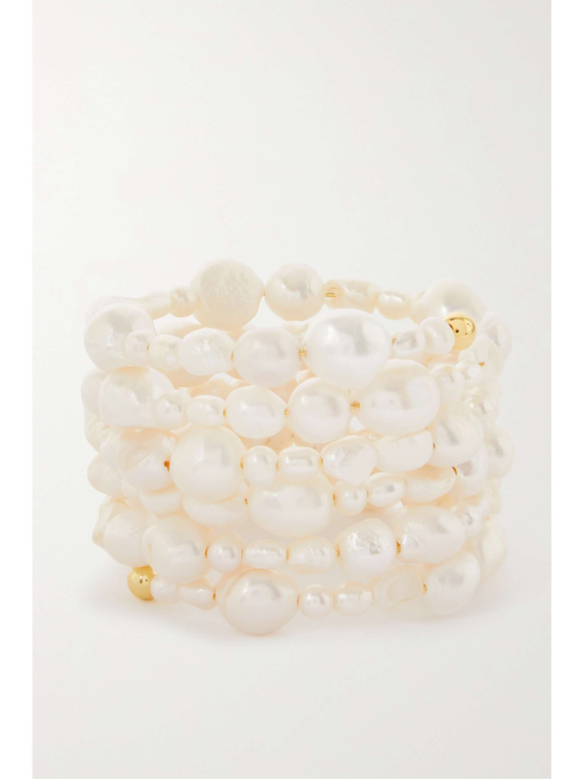 CULT GAIA Mishka gold-tone pearl bracelet
