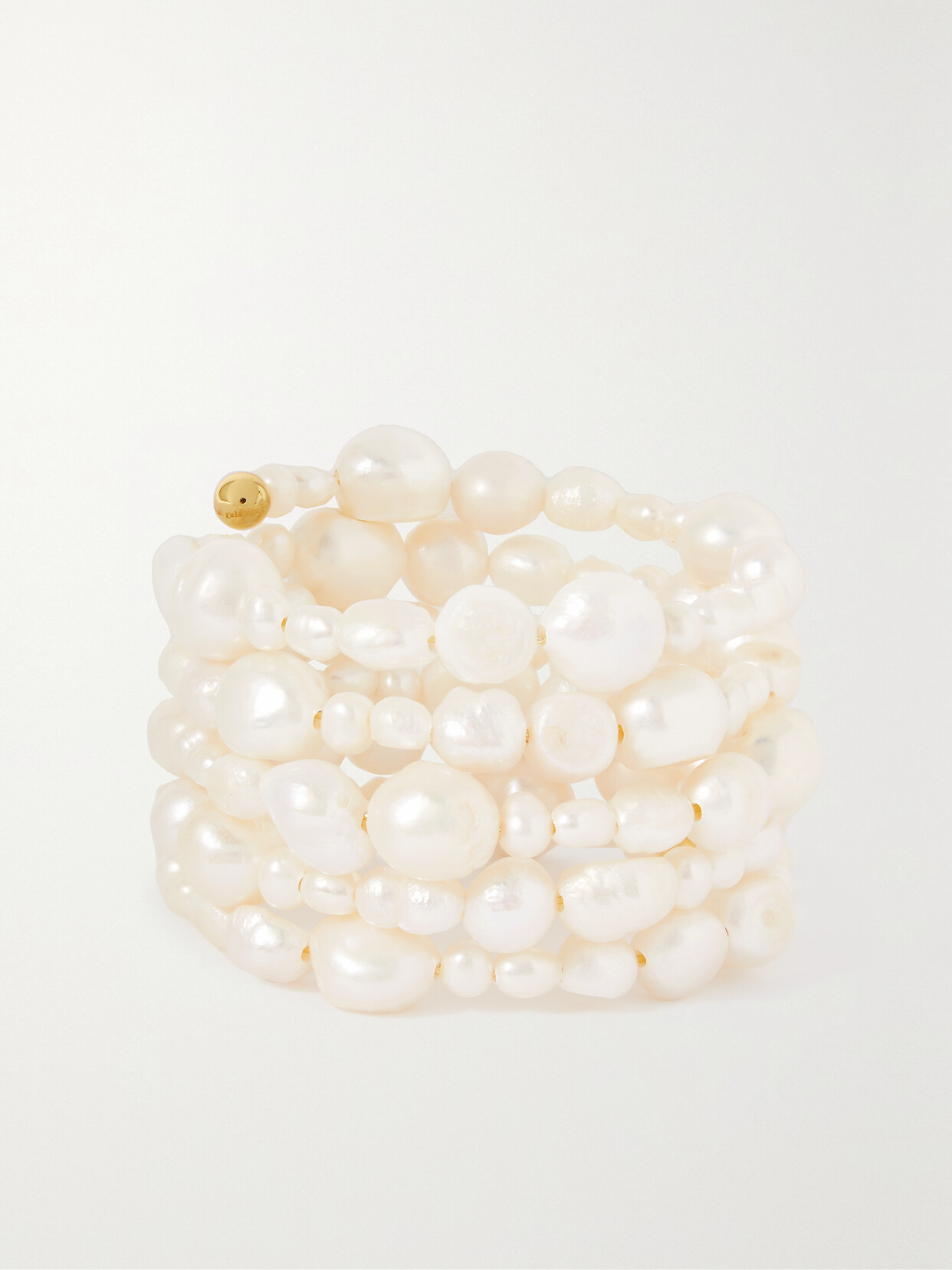 Cult Gaia - Mishka Gold-tone Pearl Bracelet - White