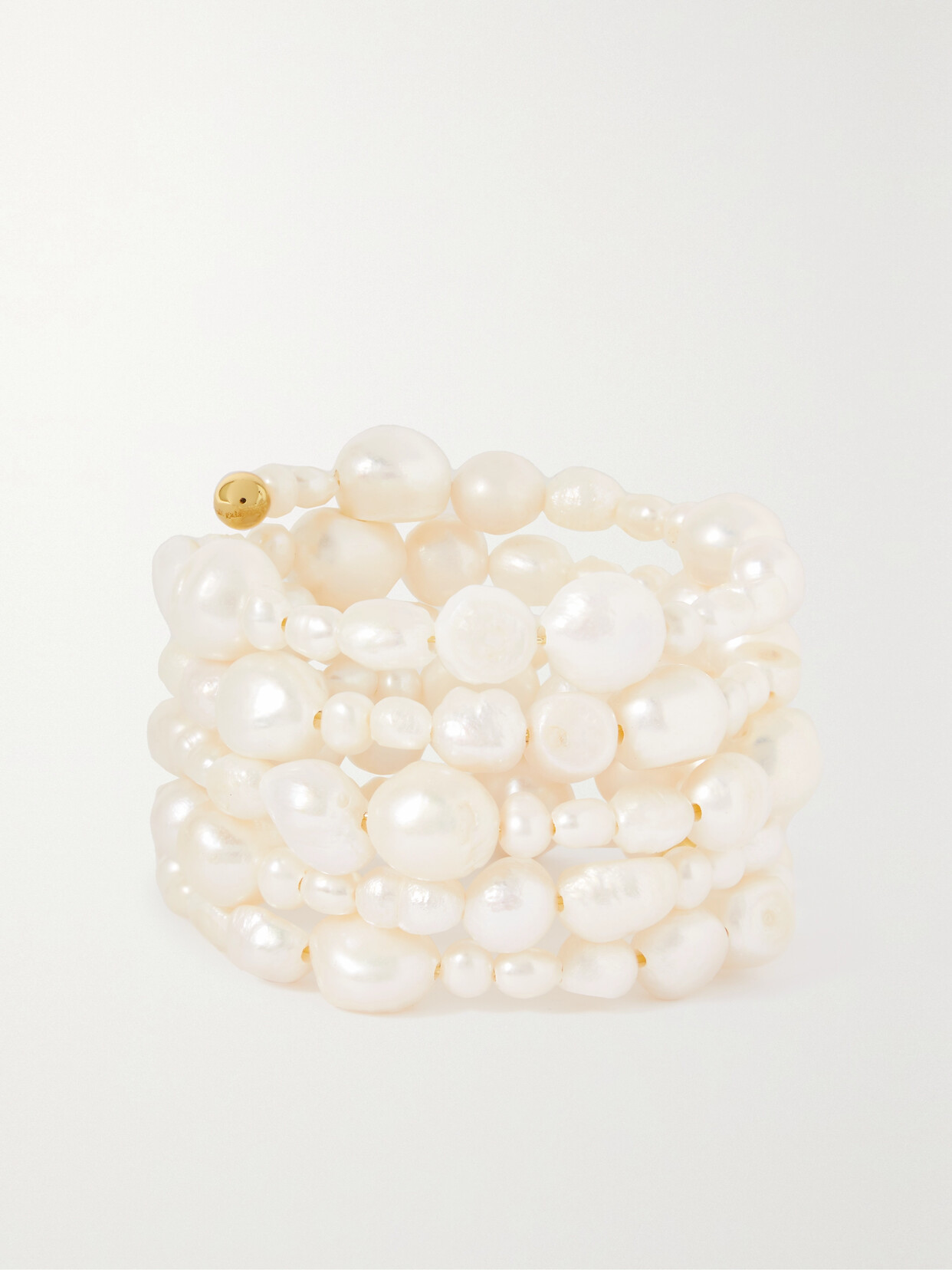 Cult Gaia - Mishka Gold-tone Pearl Bracelet - White