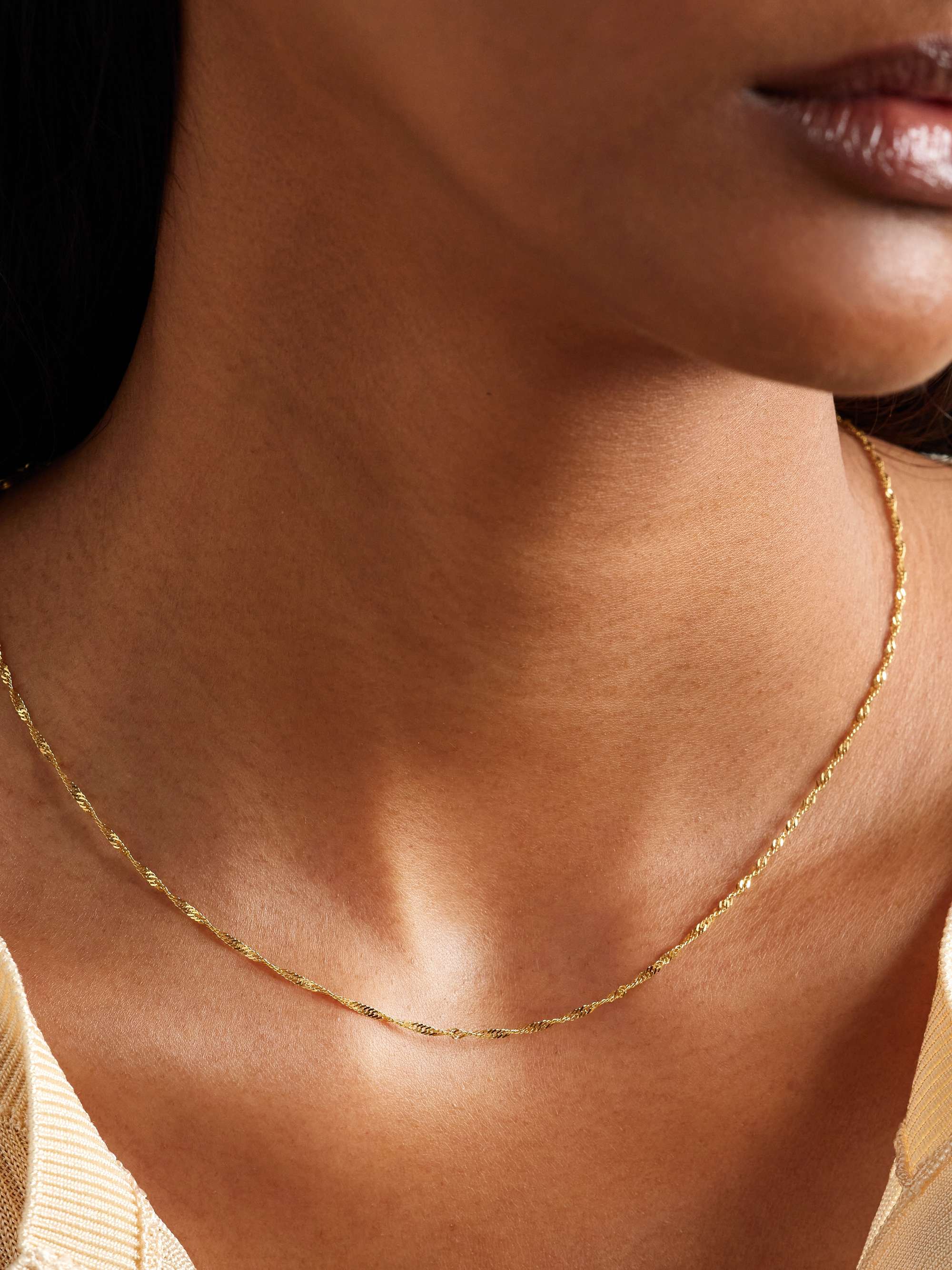 STONE AND STRAND 10-karat gold choker