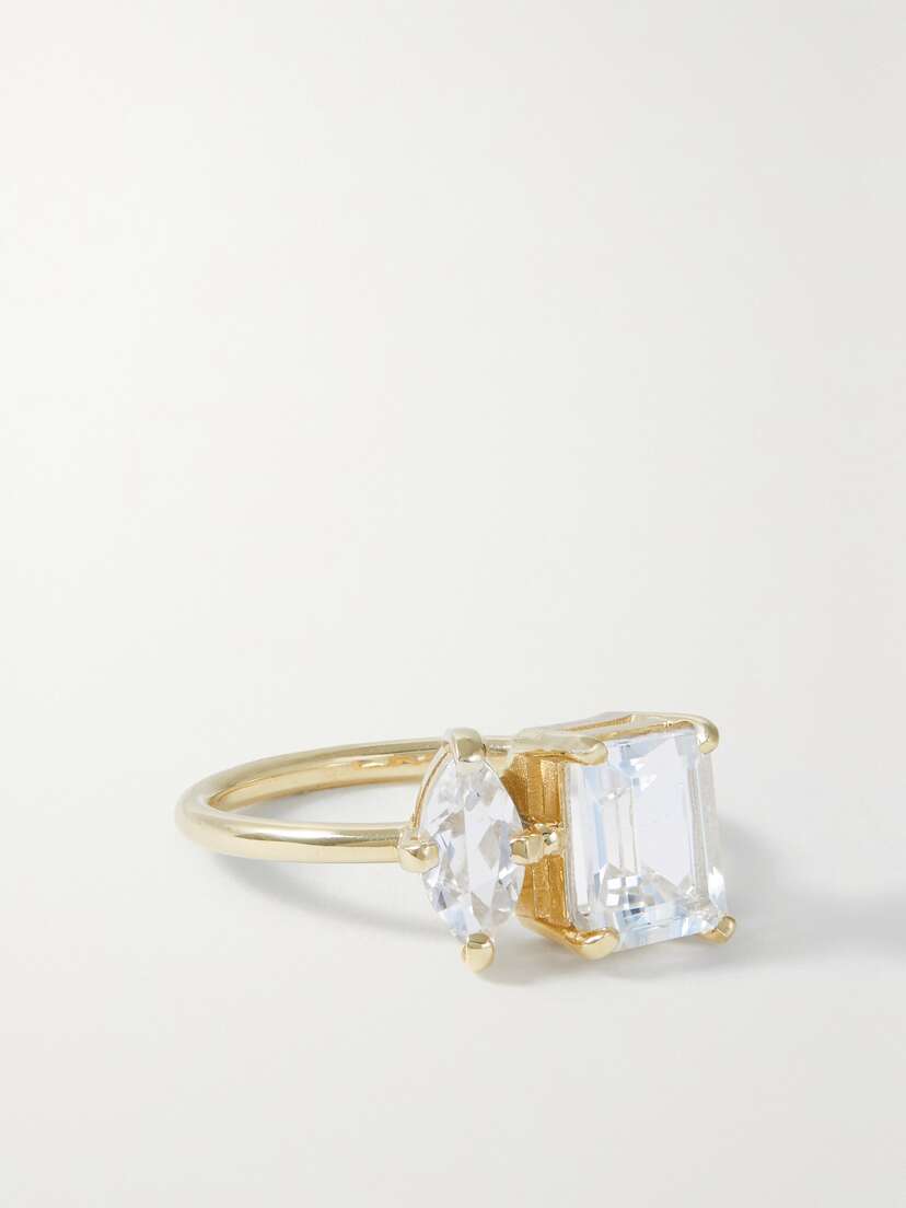 STONE AND STRAND Double Date Toi Et Moi 10-karat Topaz Ring