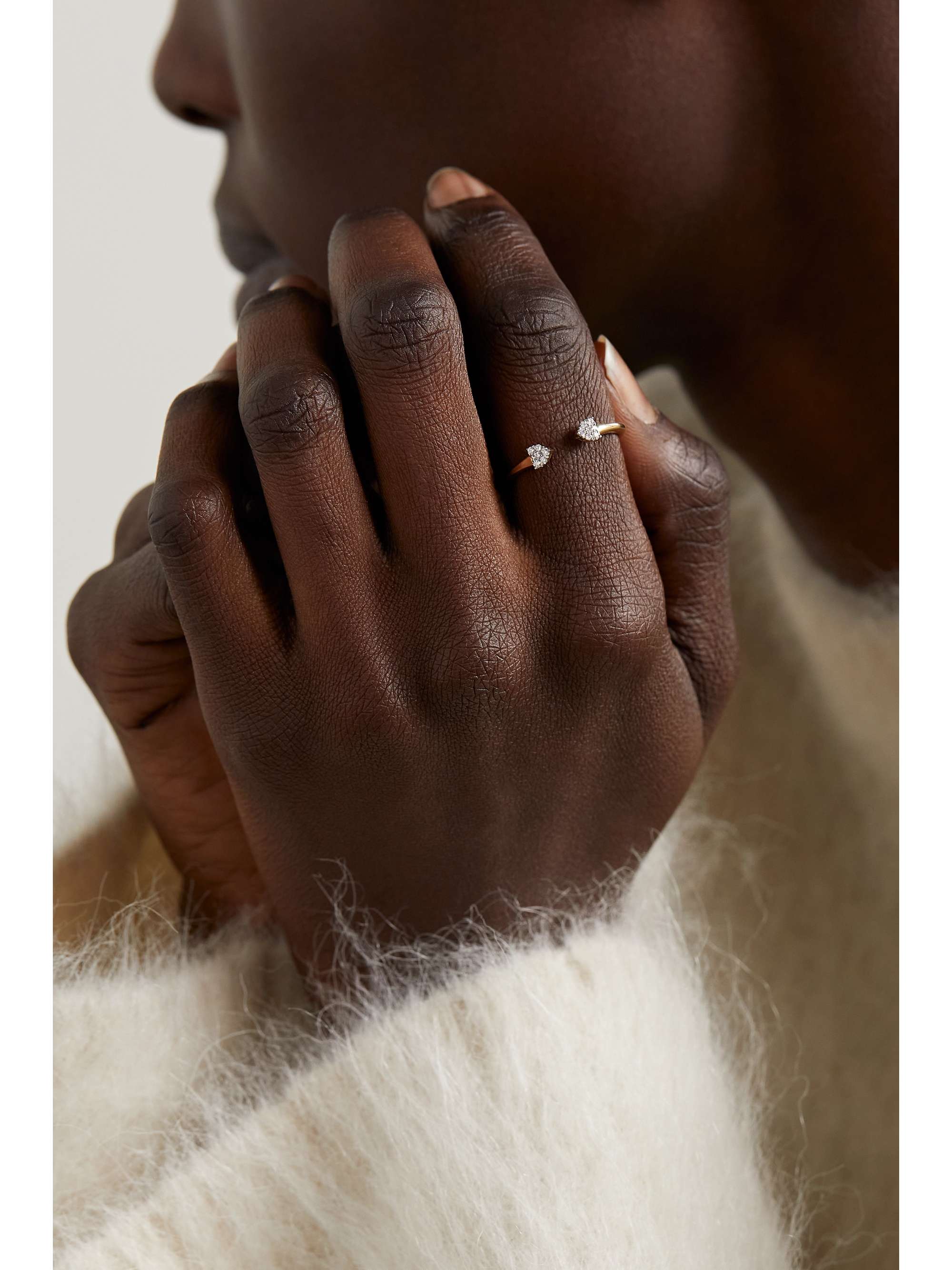 STONE AND STRAND Heart to Heart 10karat gold diamond ring NETAPORTER