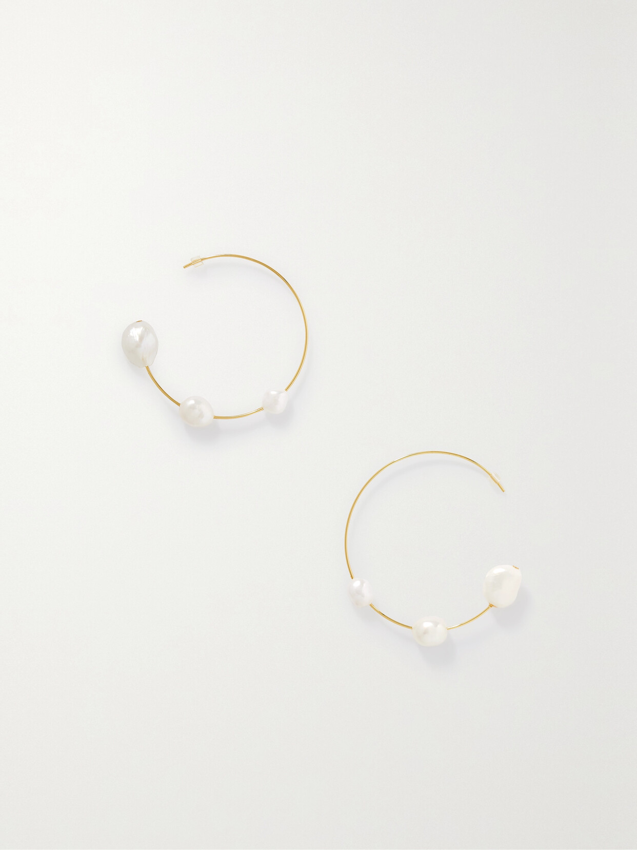 Cult Gaia - Nubia Gold-tone Pearl Hoop Earrings - White