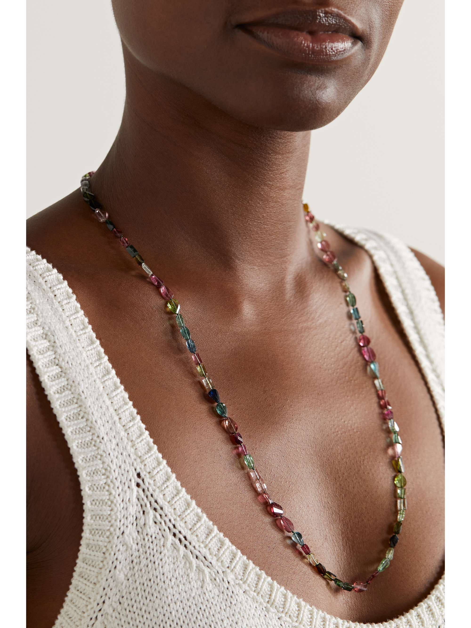 JIA JIA 14-karat gold tourmaline necklace