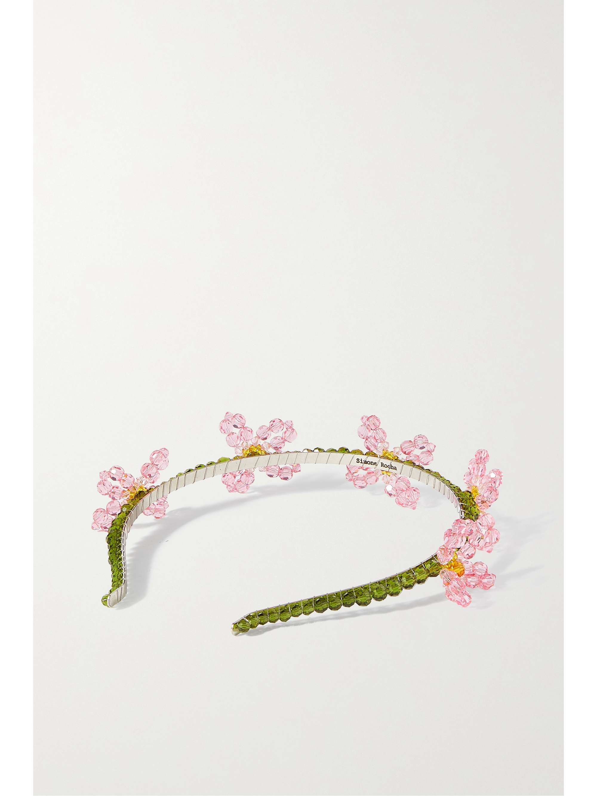 SIMONE ROCHA Daisy silver-tone crystal headband