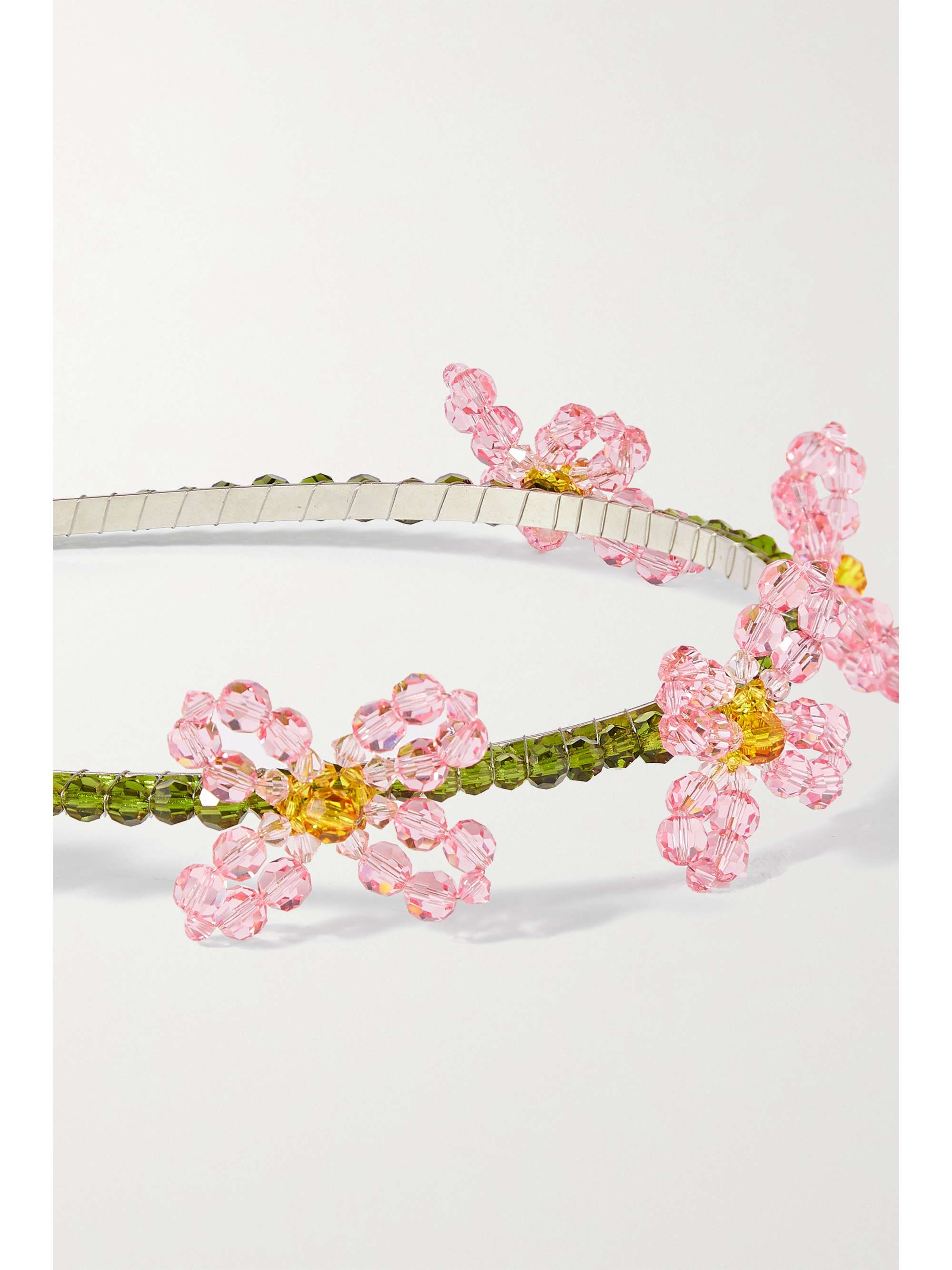 SIMONE ROCHA Daisy silver-tone crystal headband