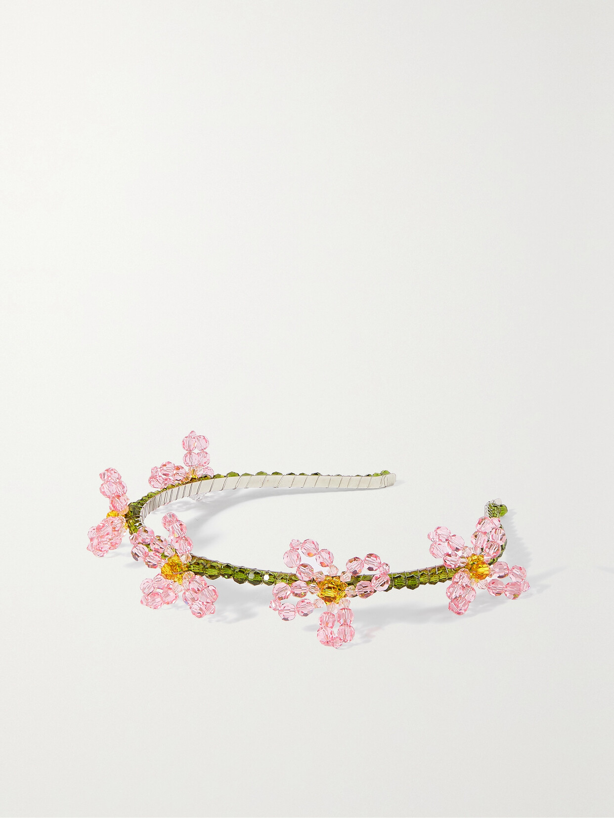 Simone Rocha - Daisy Silver-tone Crystal Headband - White