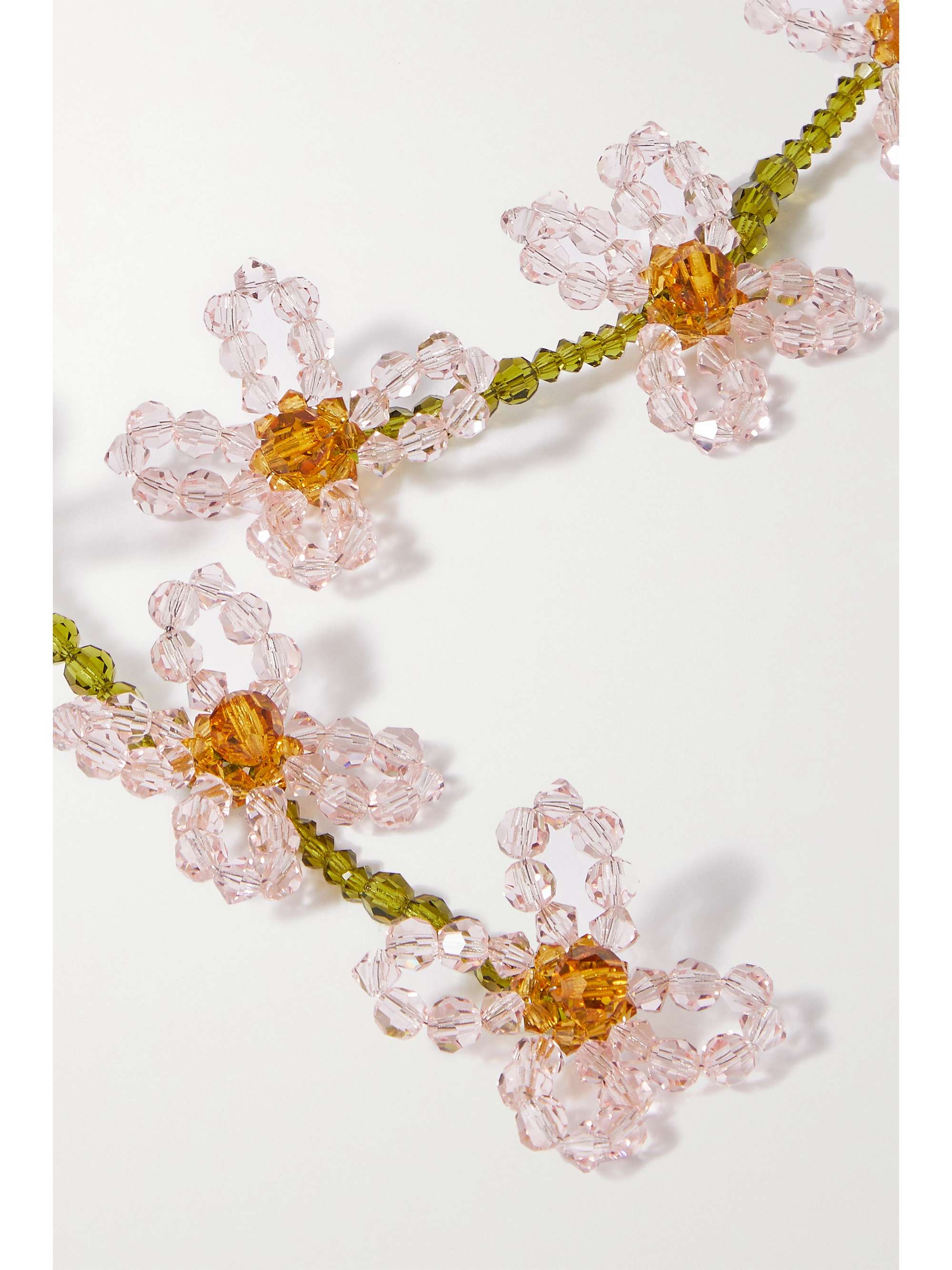 SIMONE ROCHA Tiered Daisy 水晶金色耳环