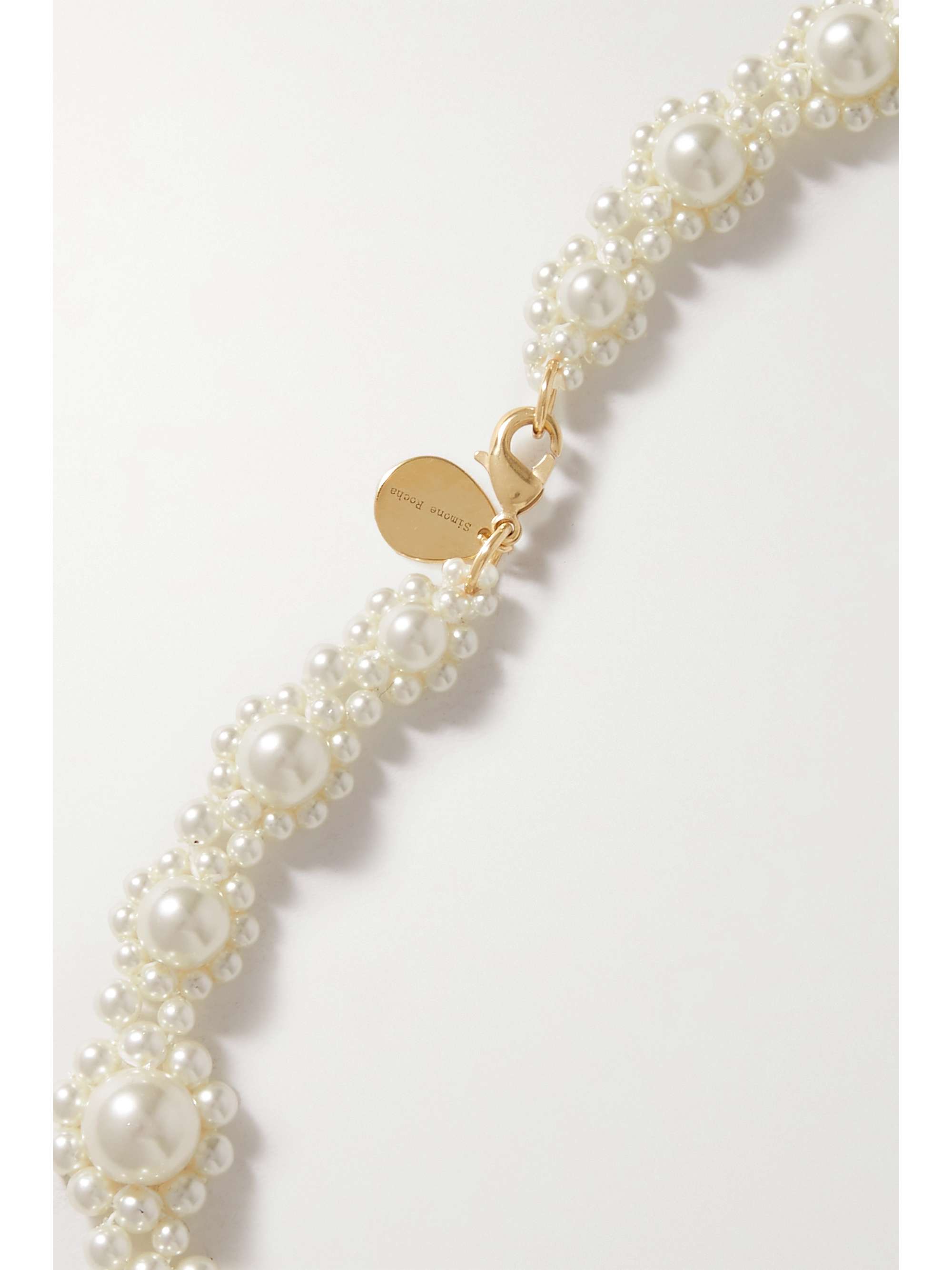 SIMONE ROCHA Daisy gold-tone faux pearl necklace