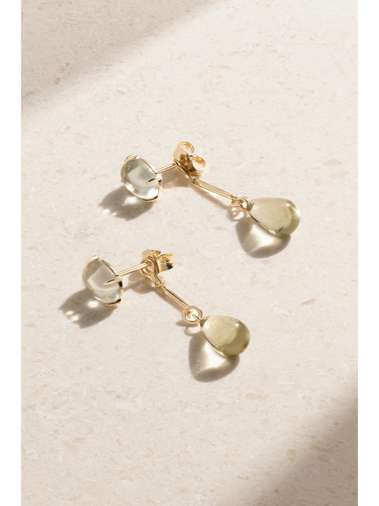 By Pariah Rainfall Mini 14-karat Recycled Gold, Quartz And Amethyst Drop Earrings In Yellow