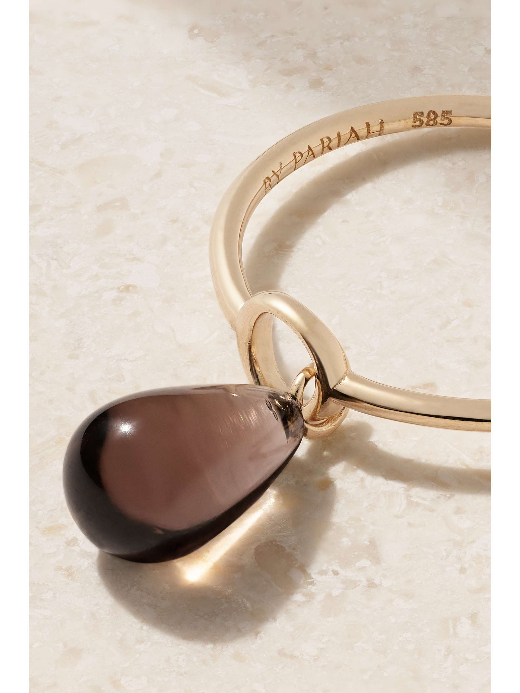 BY PARIAH Petrichor 14-karat recycled gold quartz ring