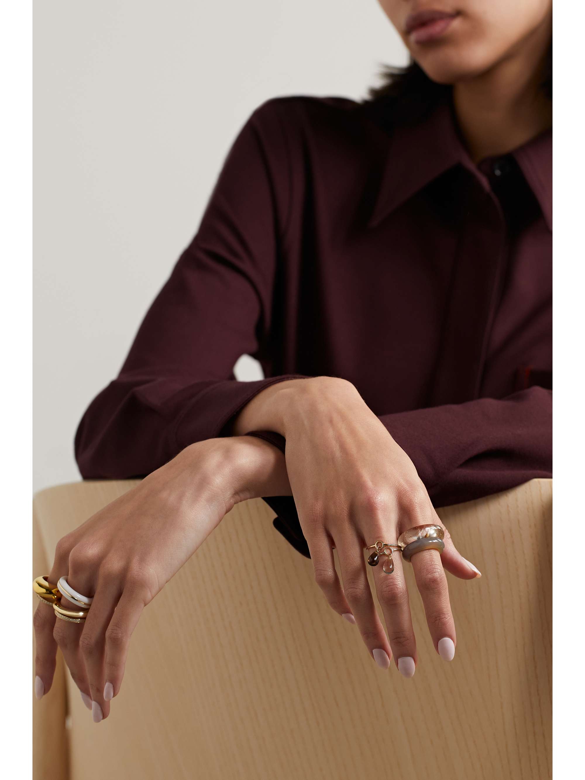 BY PARIAH Petrichor 14-karat recycled gold quartz ring