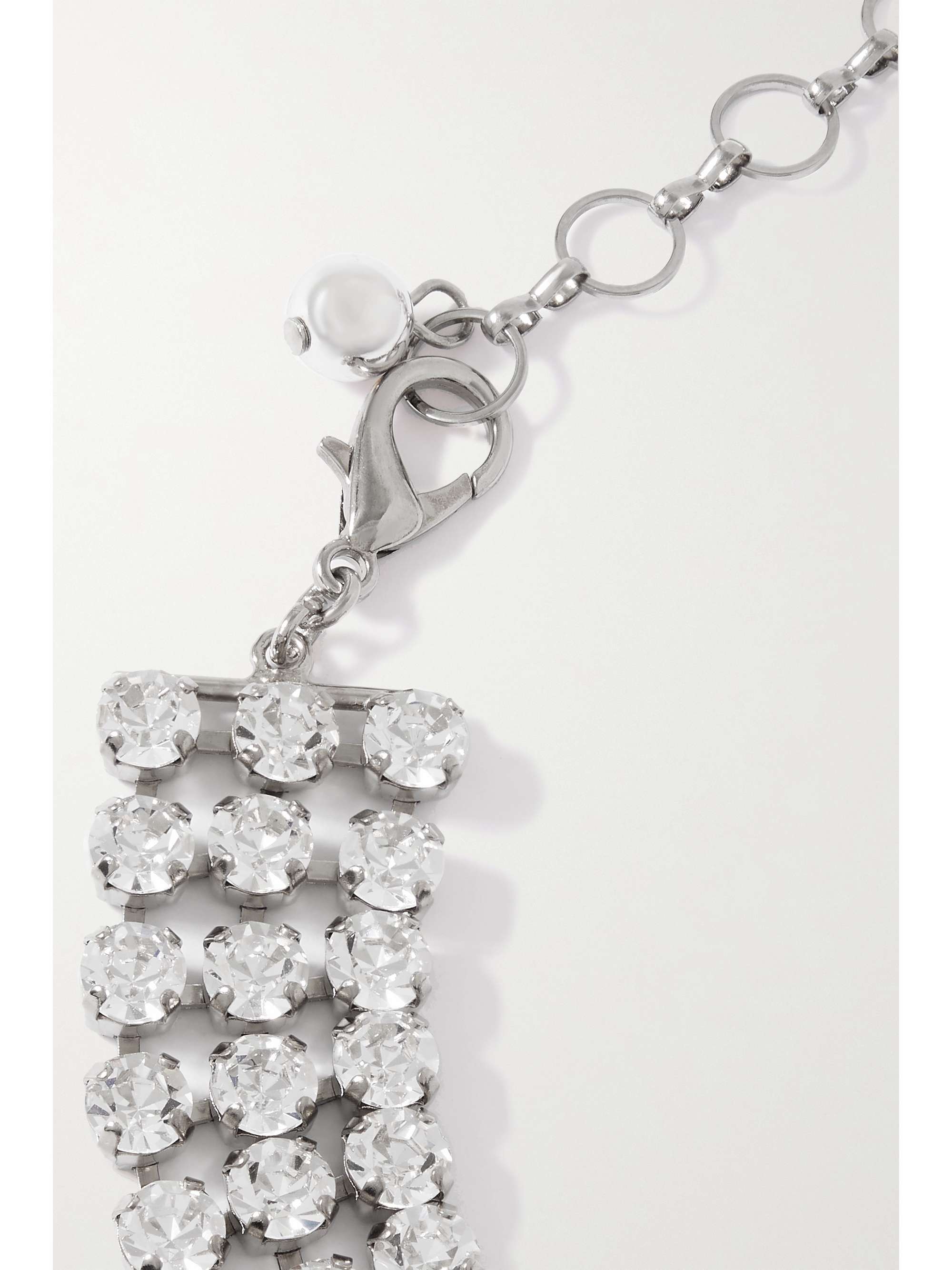 ALESSANDRA RICH Silver-tone crystal choker