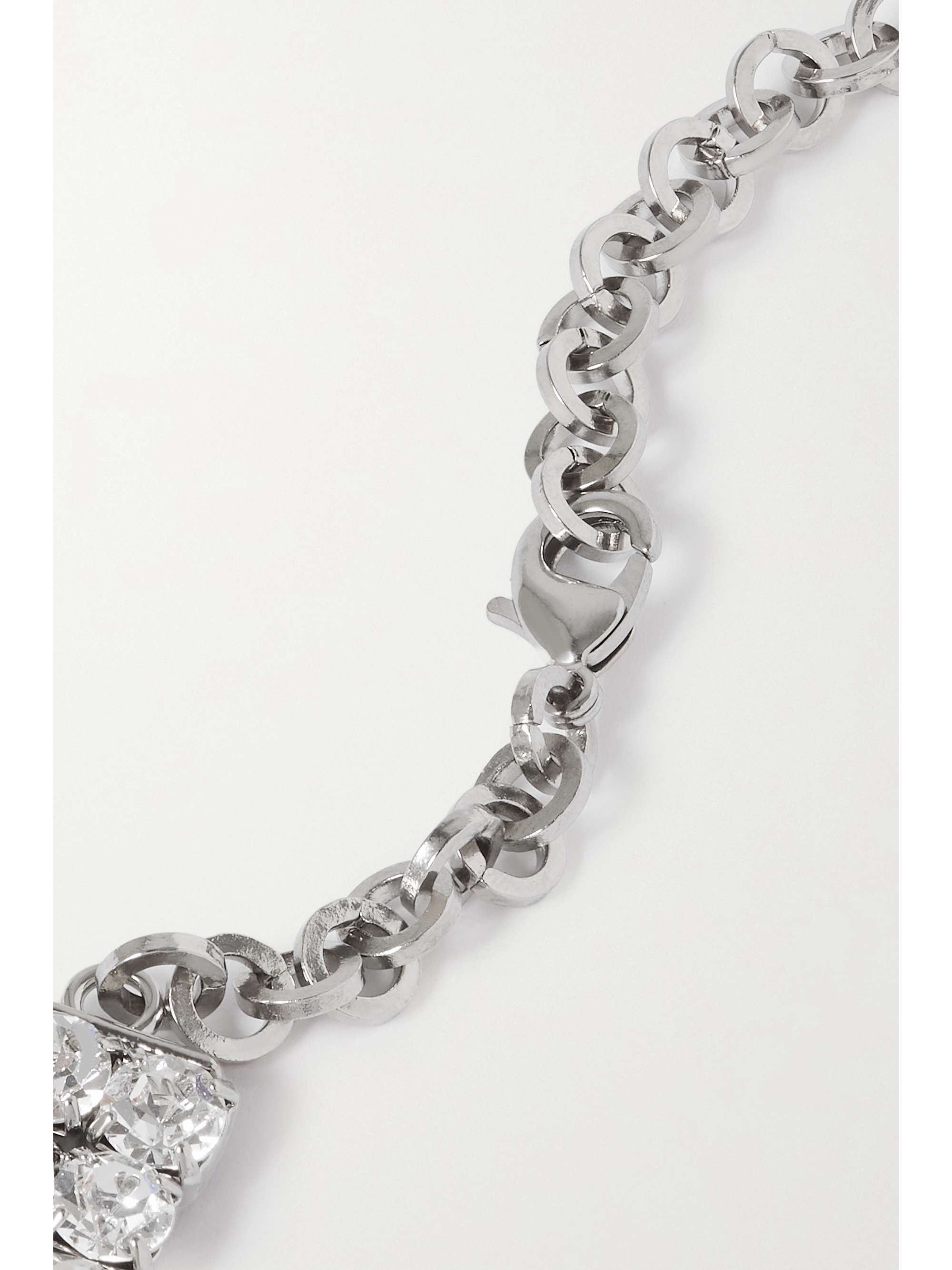 ALESSANDRA RICH Silver-tone crystal choker