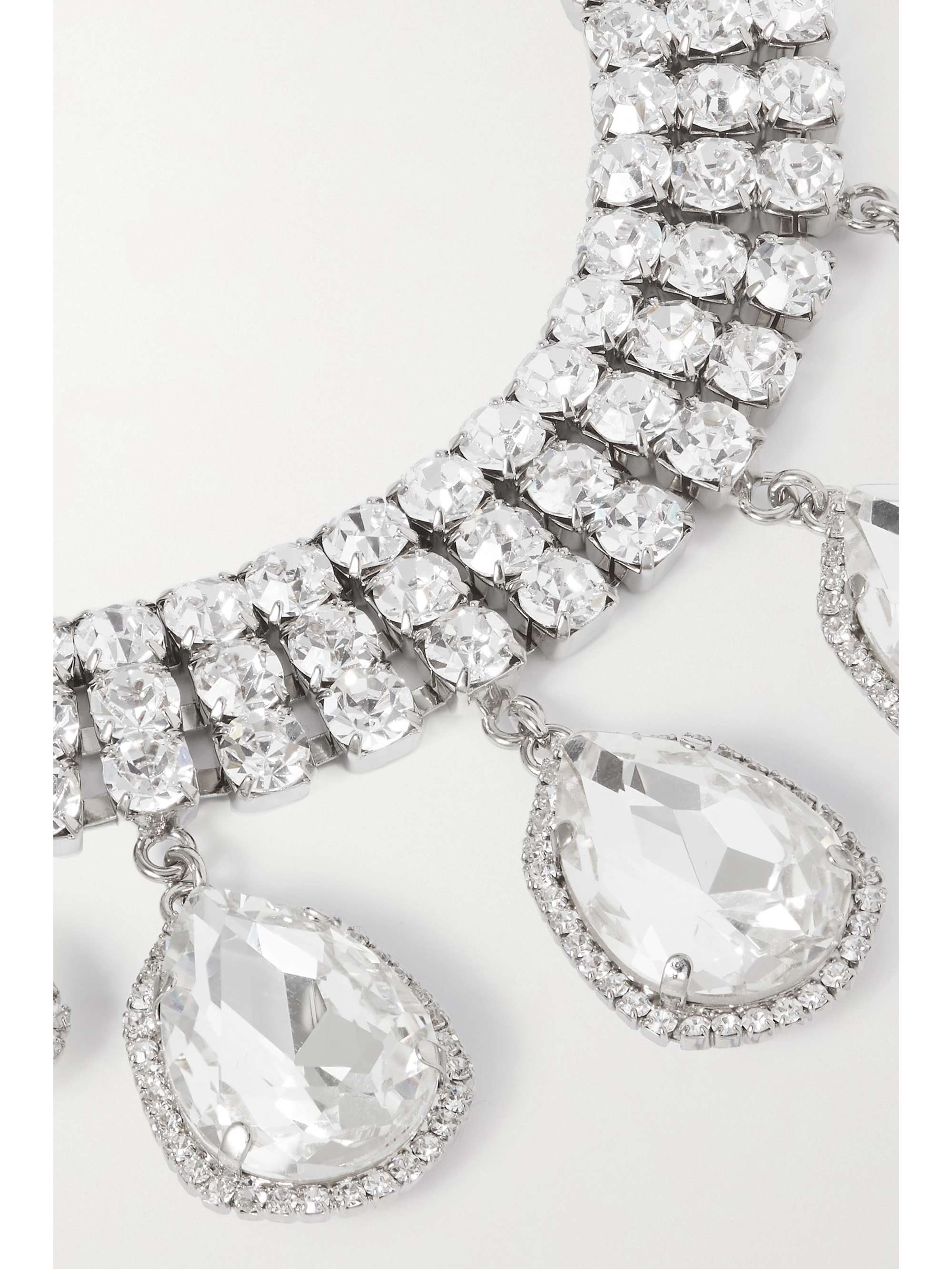 ALESSANDRA RICH Silver-tone crystal choker