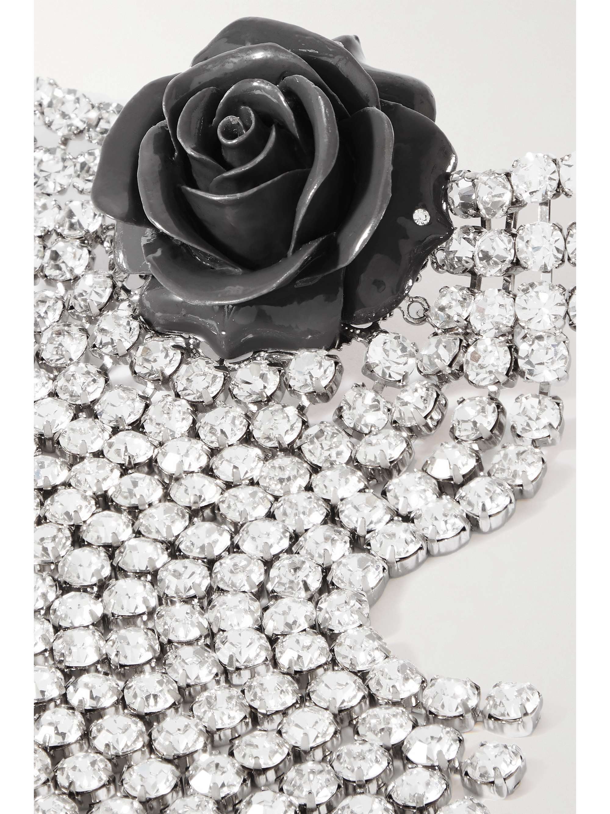 ALESSANDRA RICH Silver-tone crystal bracelet