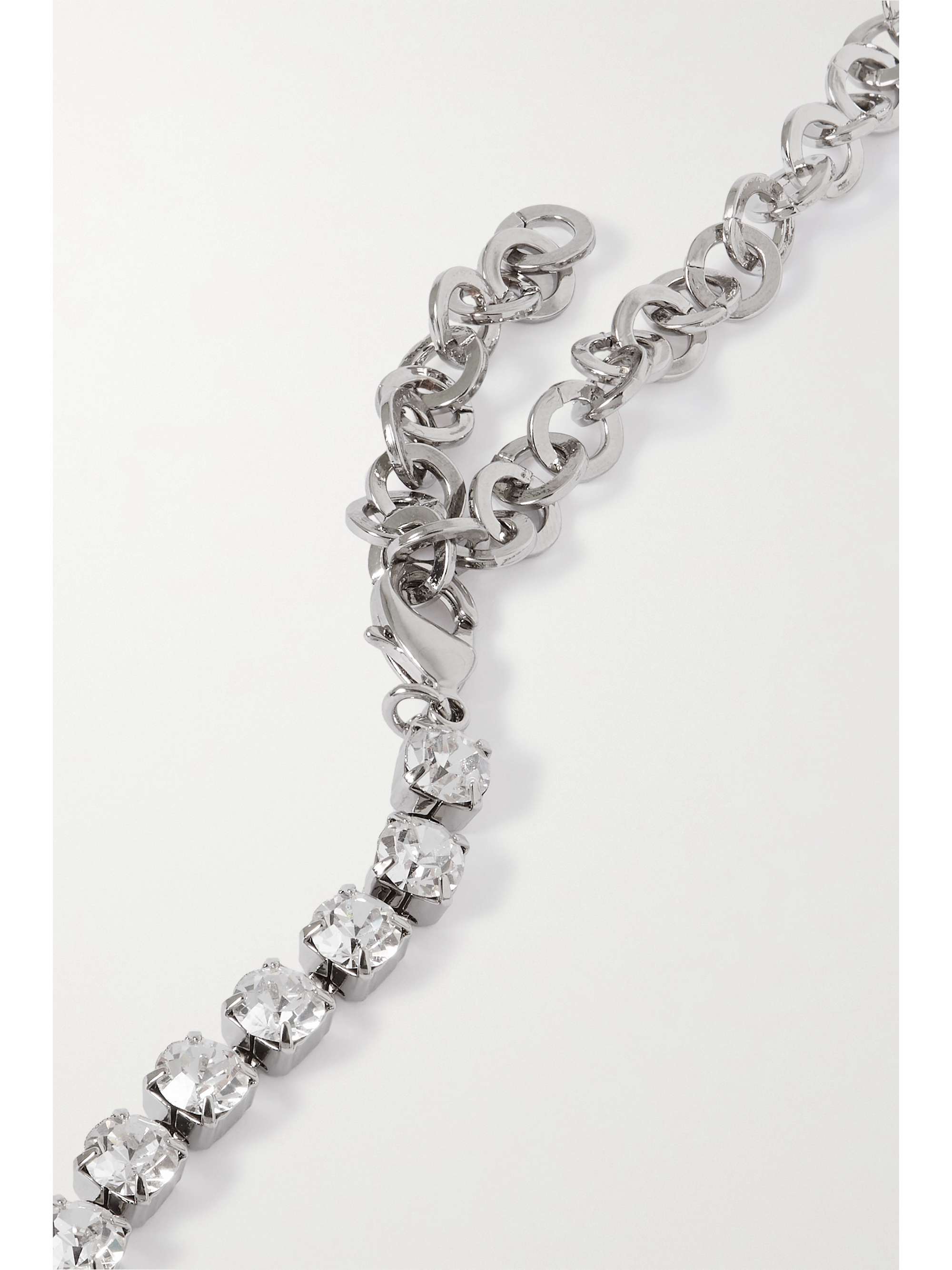 ALESSANDRA RICH Silver-tone, crystal and enamel choker