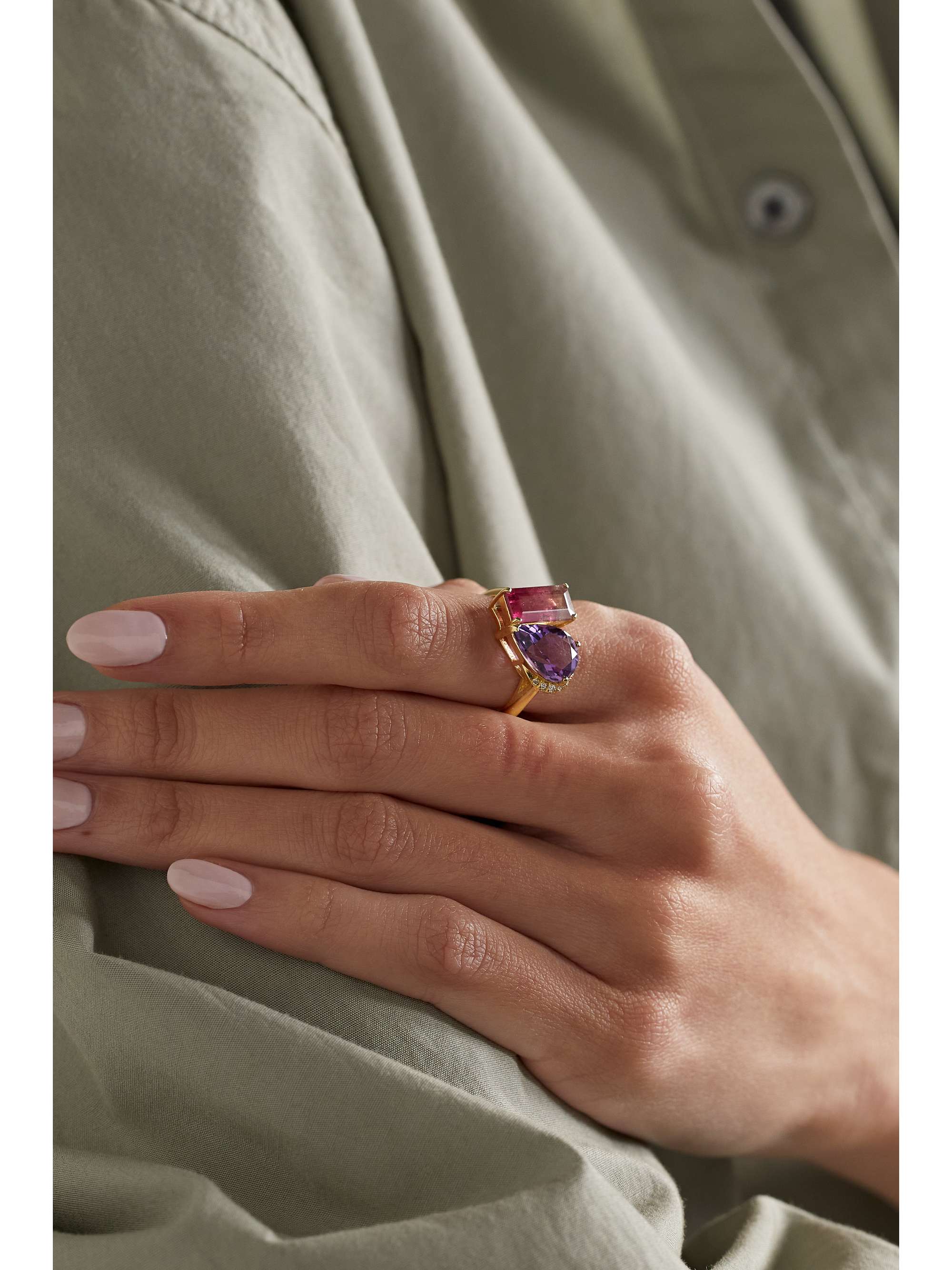 JIA JIA Rainbow 18-karat gold multi-stone ring