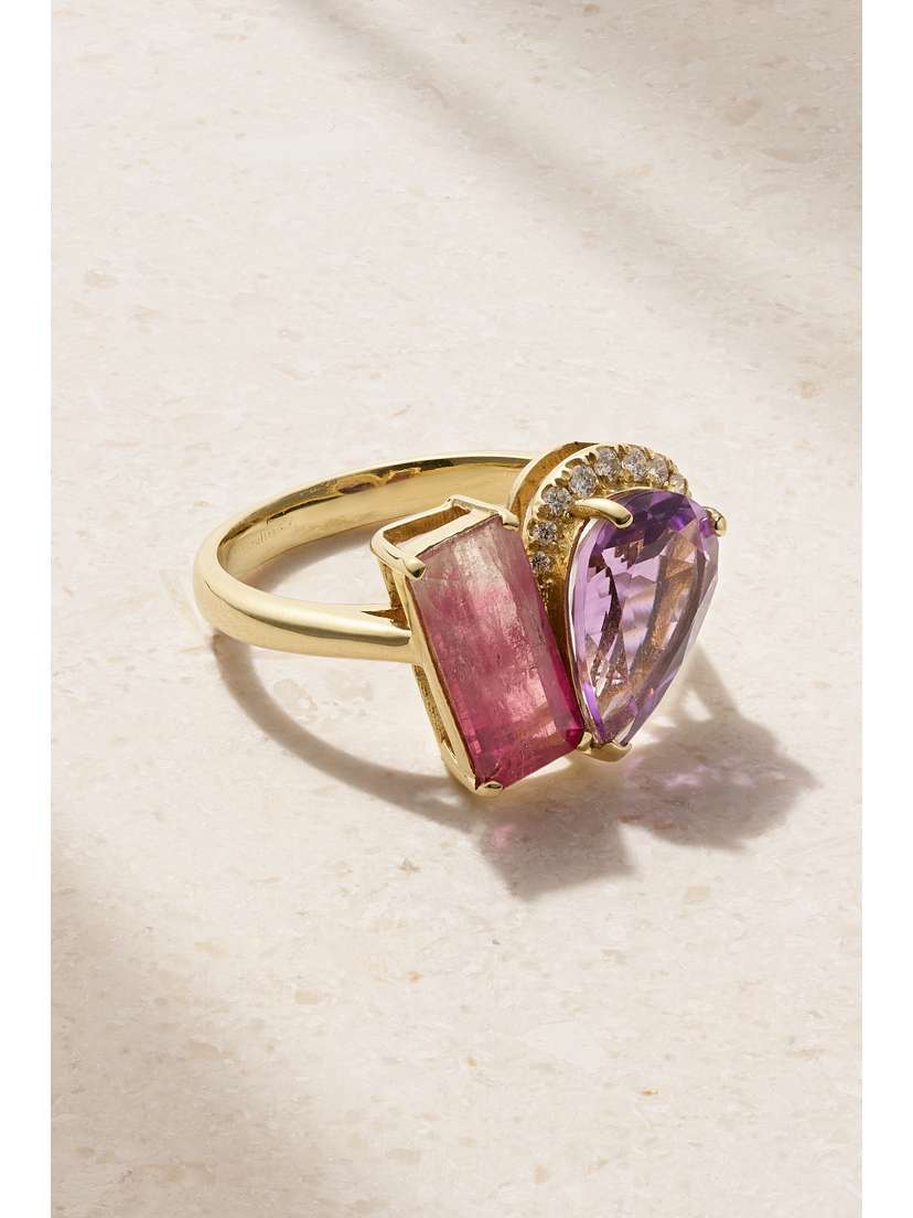 JIA JIA Rainbow 18-karat Gold Multi-stone Ring