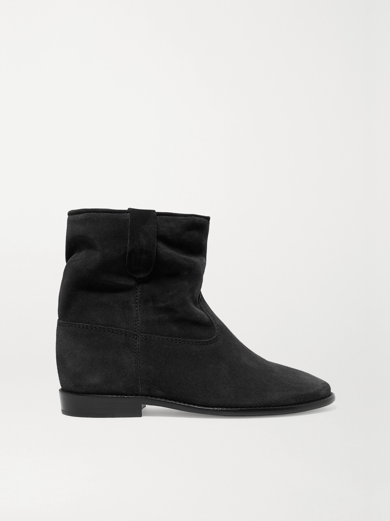 Shop Isabel Marant Crisi Suede Ankle Boots In Black