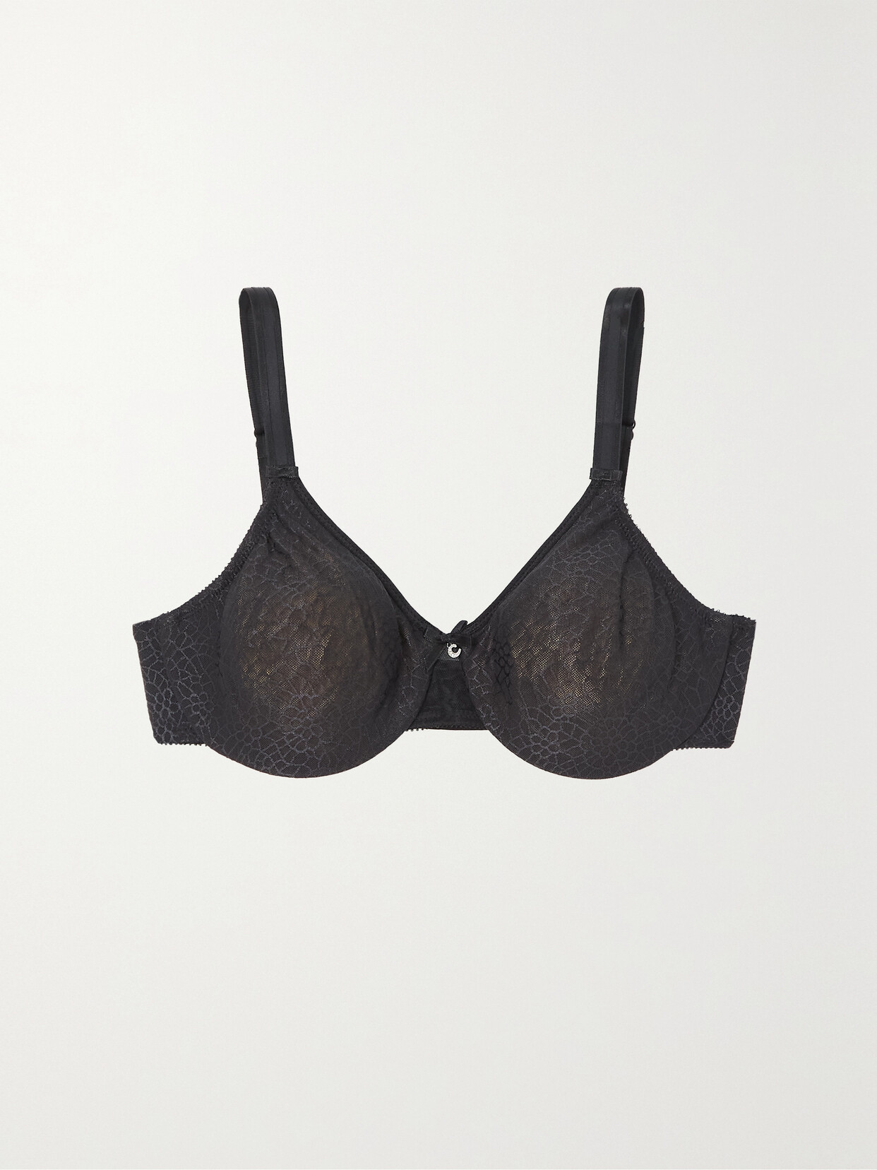 Chantelle - C Magnifique Minimizer Embroidered Stretch-mesh Underwired Bra - Black