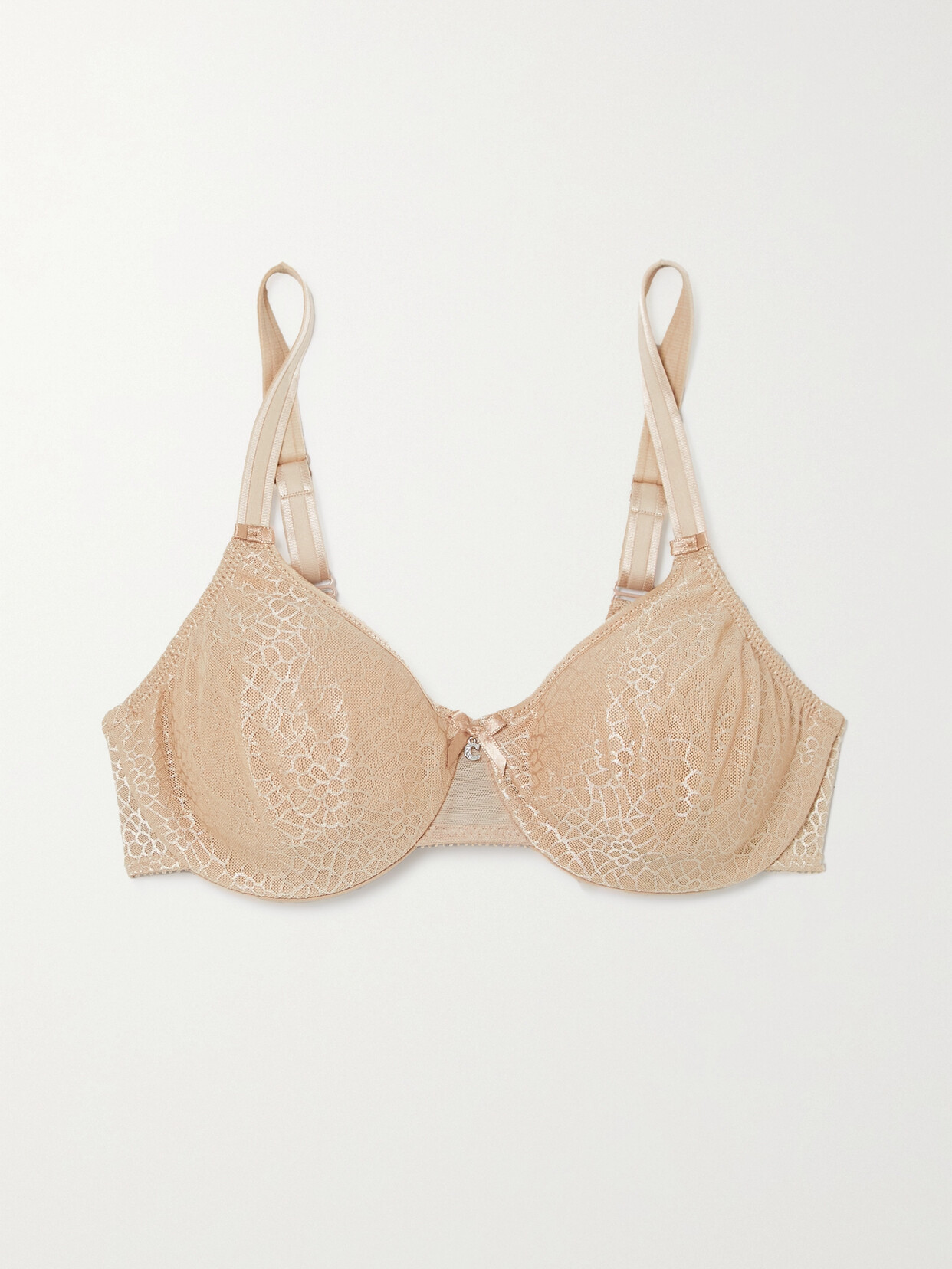 Chantelle - C Magnifique Minimizer Embroidered Stretch-mesh Underwired Bra - Neutrals