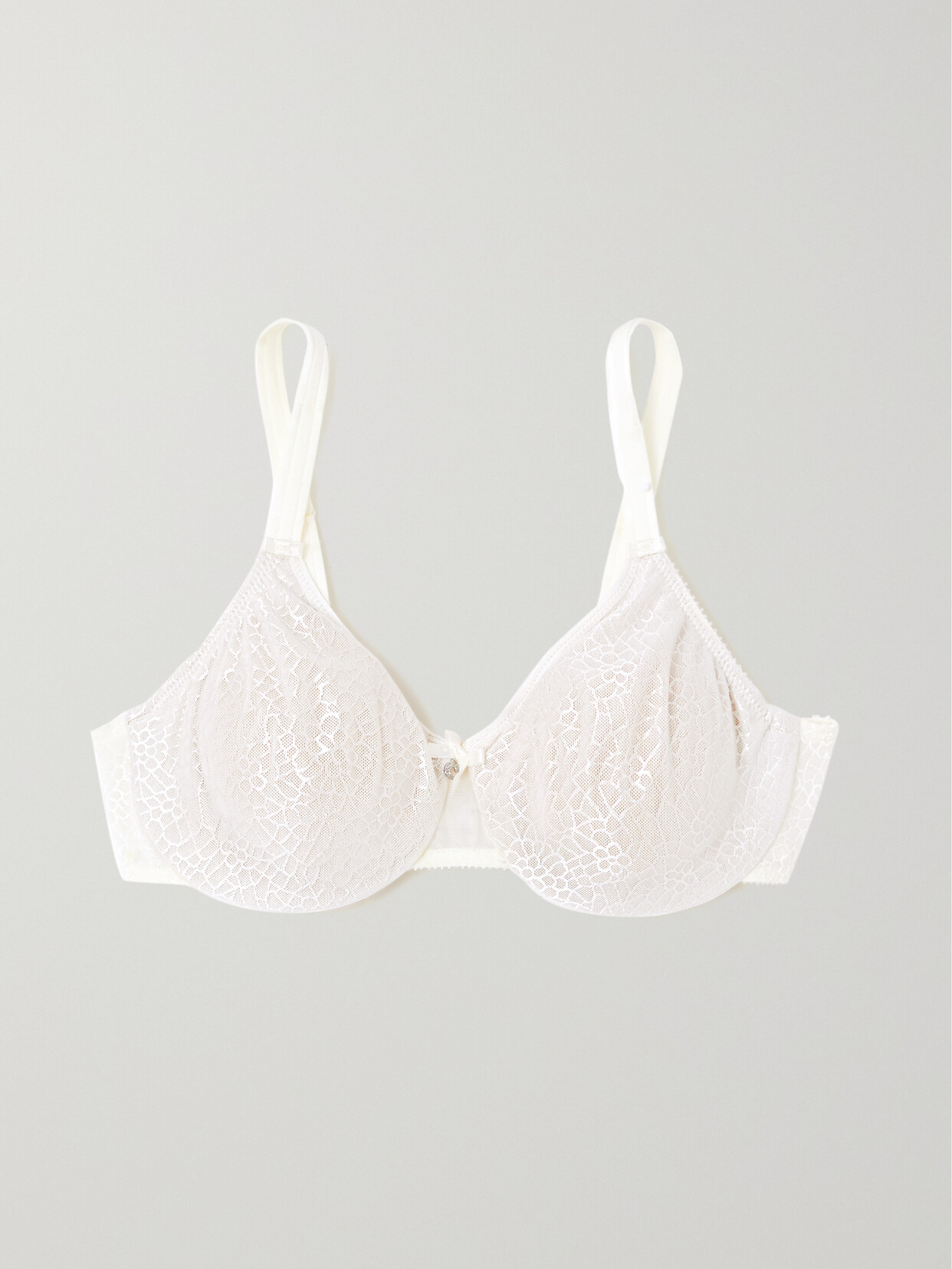 Chantelle - C Magnifique Minimizer Embroidered Stretch-mesh Underwired Bra - Ivory