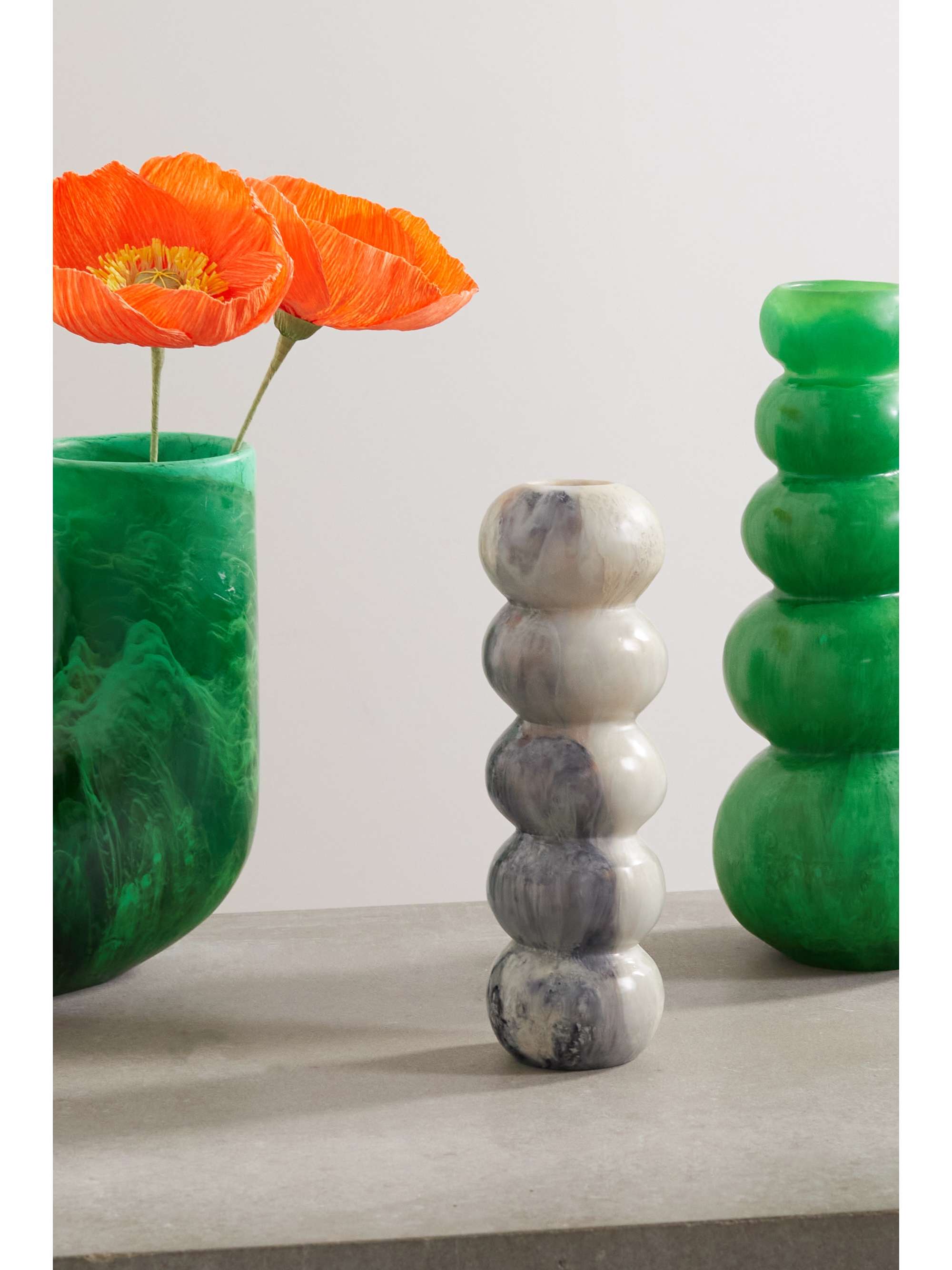 DINOSAUR DESIGNS Pearl Stack 中号树脂花瓶